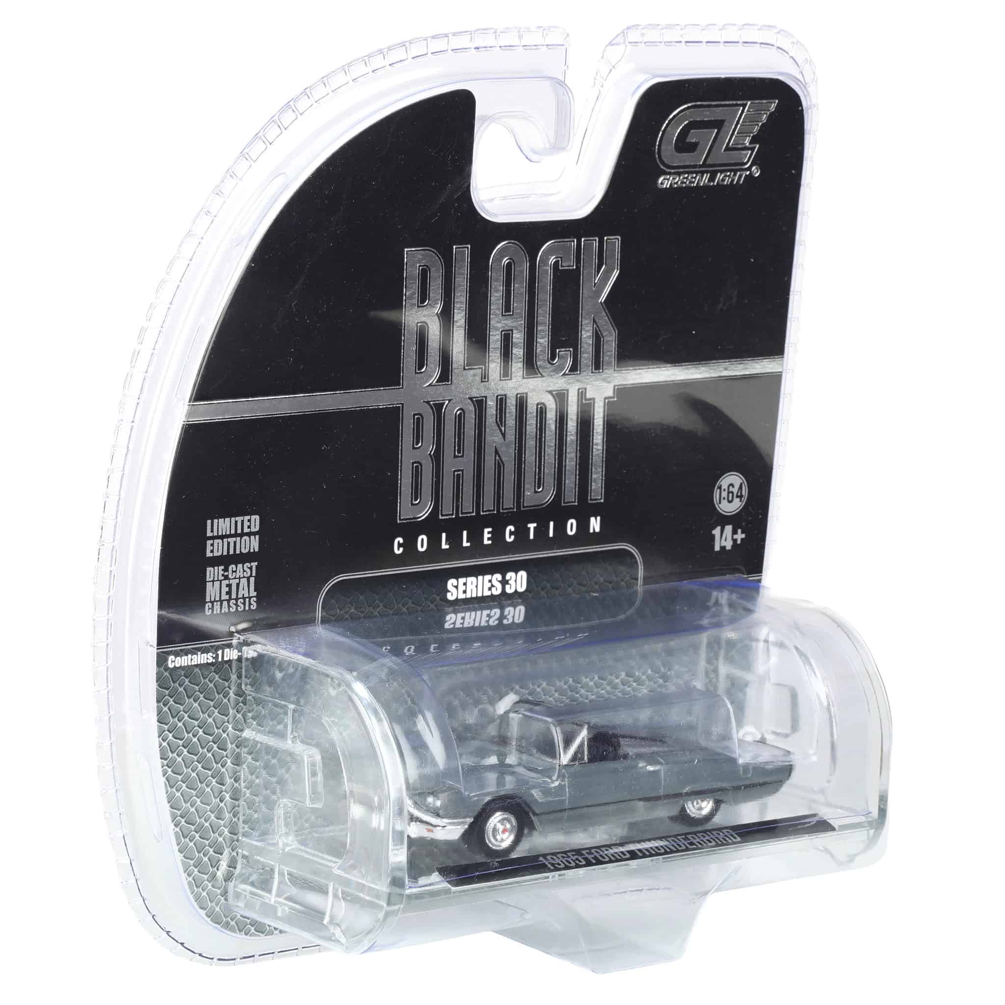 Raw Chase Unit ~ 1/64 1965 Ford Thunderbird with Tonneau Cover, Black Bandit Series 30 - Image 2
