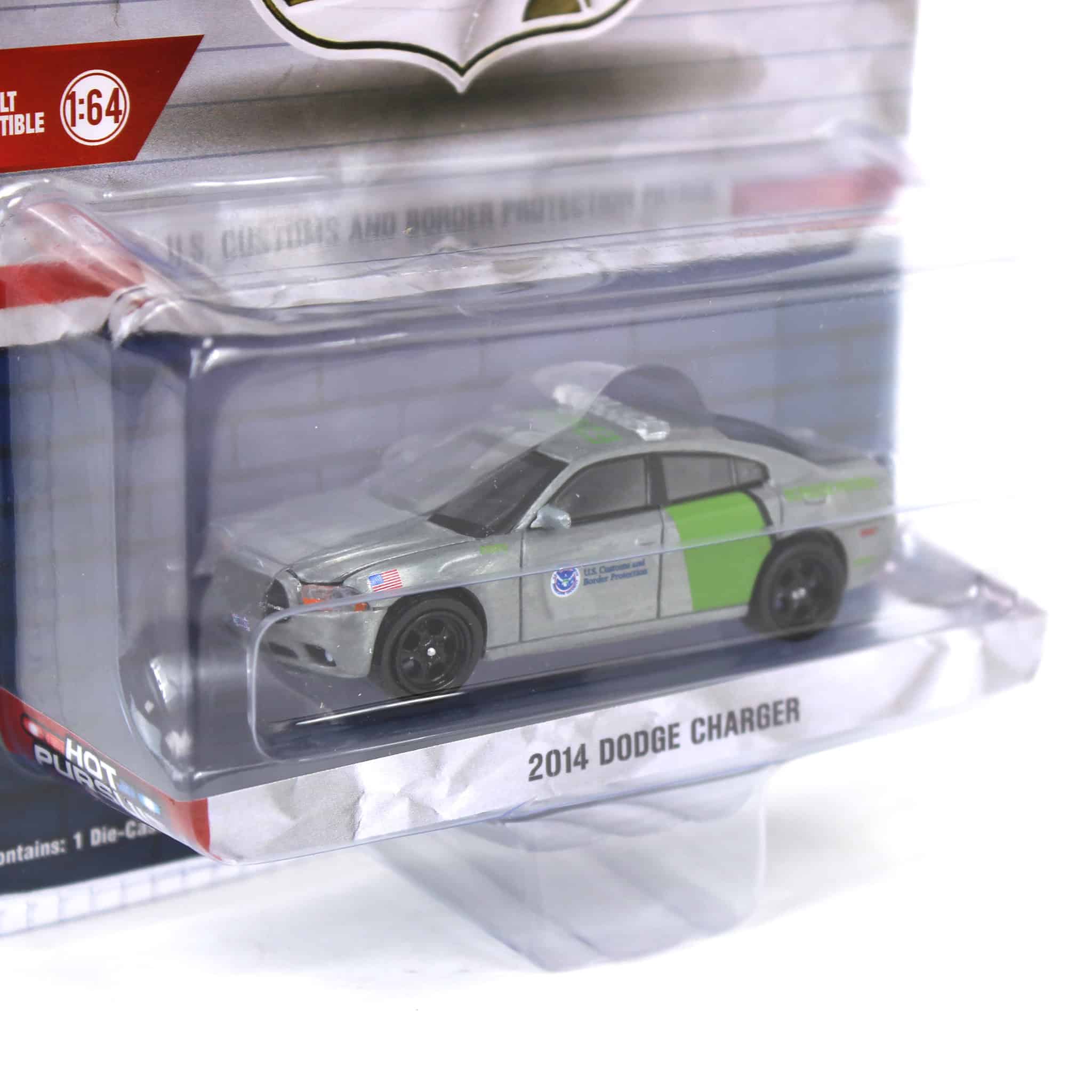 Raw Chase Unit ~ 1/64 2014 Dodge Charger, US Customs & Border Patrol, Hot Pursuit Special Edition - Image 2