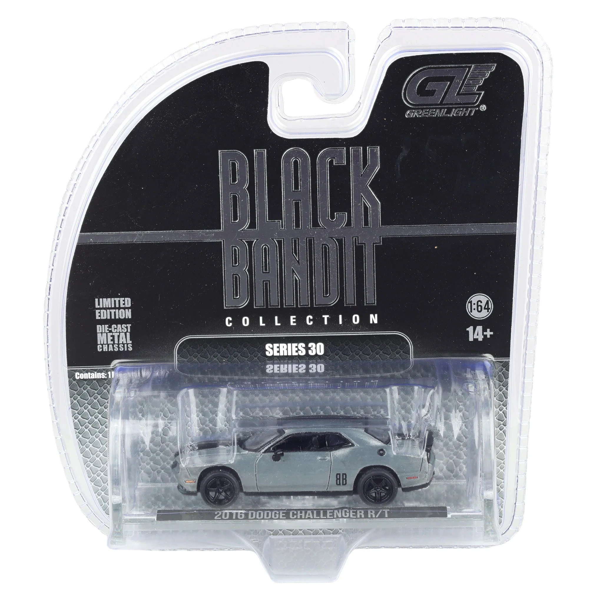 Raw Chase Unit ~ 1/64 2016 Dodge Challenger R-T Hemi, Black Bandit Series 30