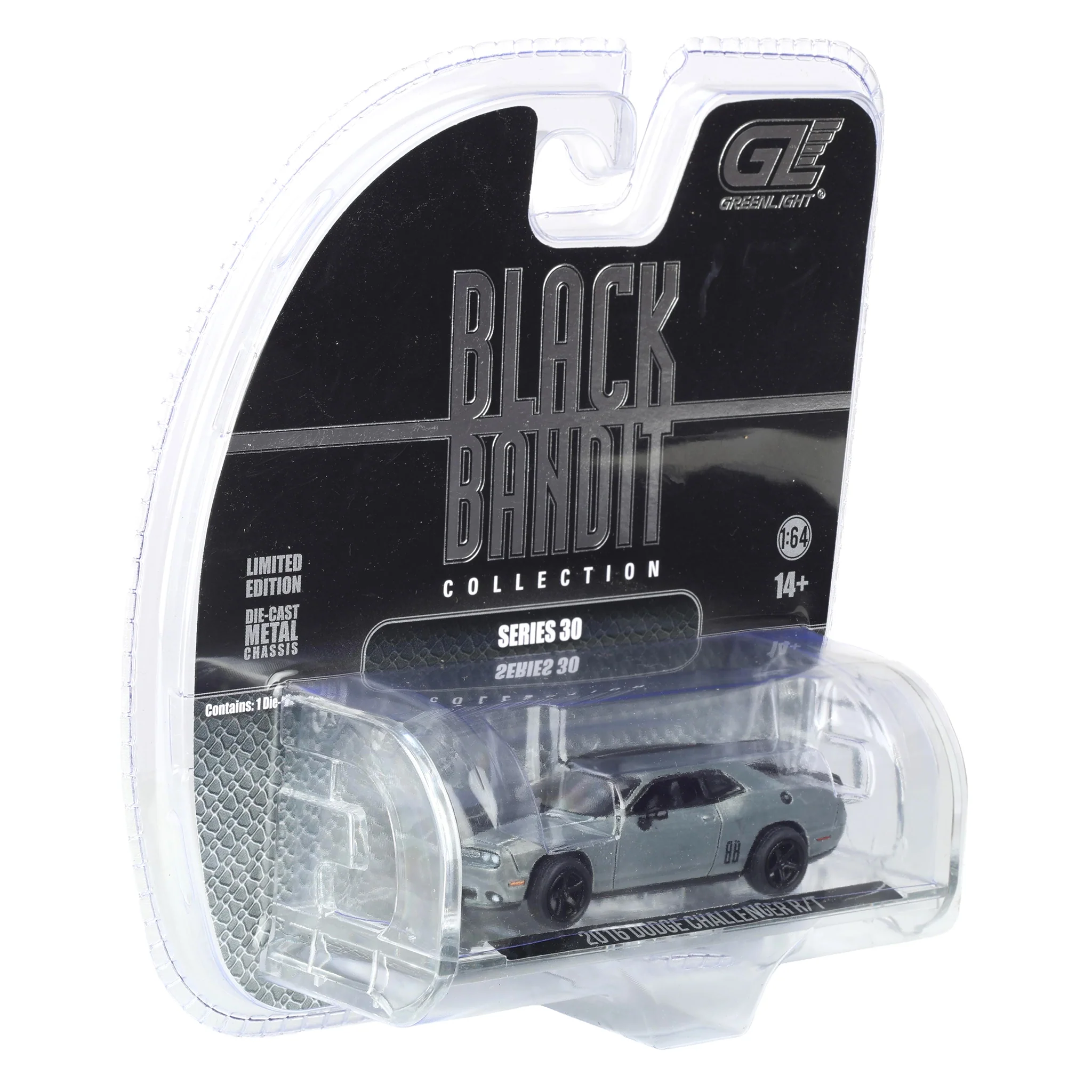 Raw Chase Unit ~ 1/64 2016 Dodge Challenger R-T Hemi, Black Bandit Series 30 - Image 2
