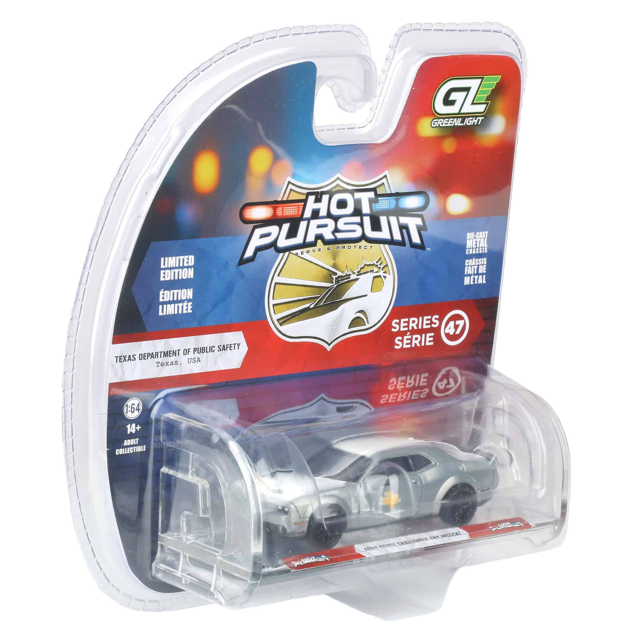 Raw Chase Unit ~ 1/64 2020 Dodge Challenger SRT Hellcat, Texas Department of Public Safety, Hot Pursuit Series 47 - Image 2