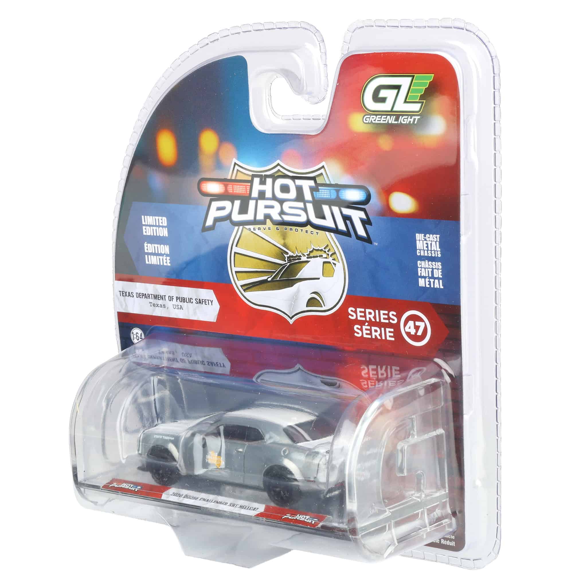 Raw Chase Unit ~ 1/64 2020 Dodge Challenger SRT Hellcat, Texas Department of Public Safety, Hot Pursuit Series 47 - Image 3