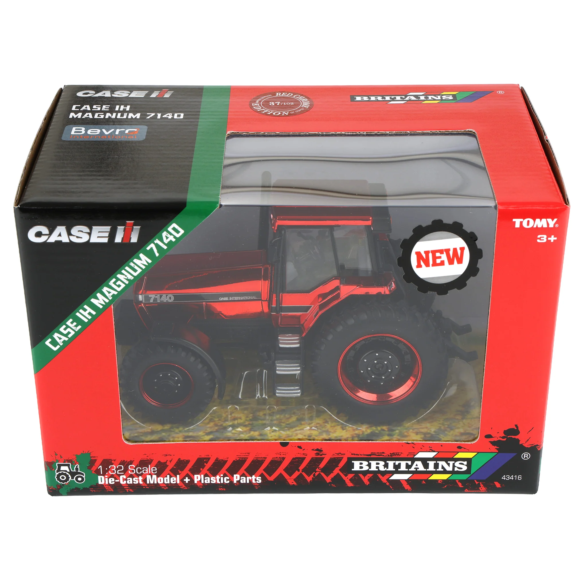 RED Chrome ~ 1/32 Case IH Magnum 7140 Tractor, Limited Edition by Britains - Image 5