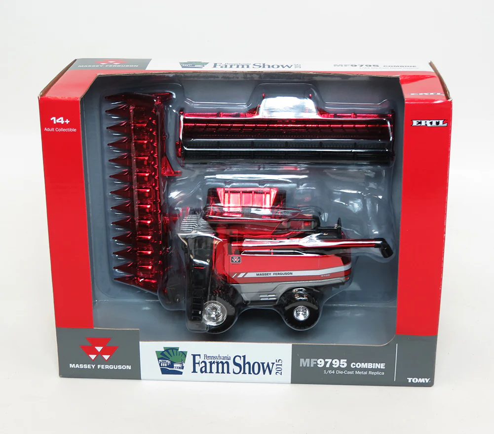 Red Chrome Version ~ 1/64 Massey Ferguson 9795 Combine, 2015 PA Farm Show by ERTL - Image 6