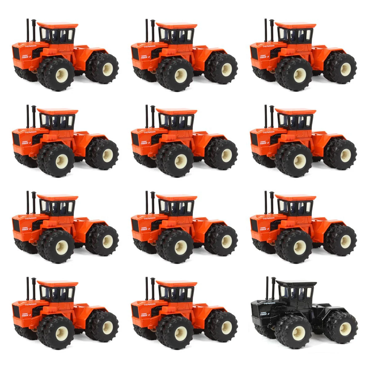 Sealed Case of 12 ~ 1/64 Co-op Implements Turbo Tiger II Tractor by ERTL, Limited Edition 1 of 5,000