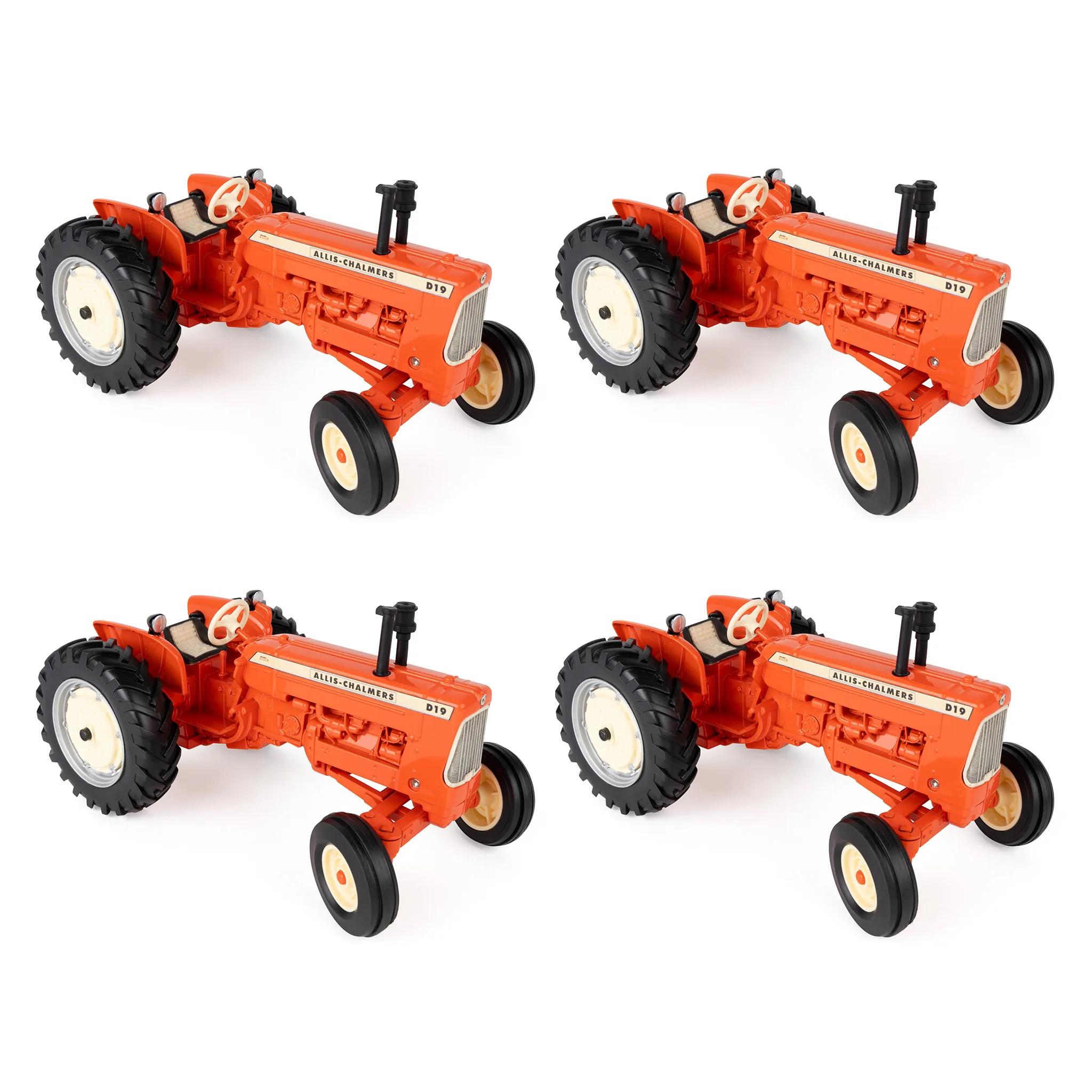 Sealed Case of 4 ~ 1/16 Allis Chalmers D-19 Diesel Tractor with Wide Front by ERTL