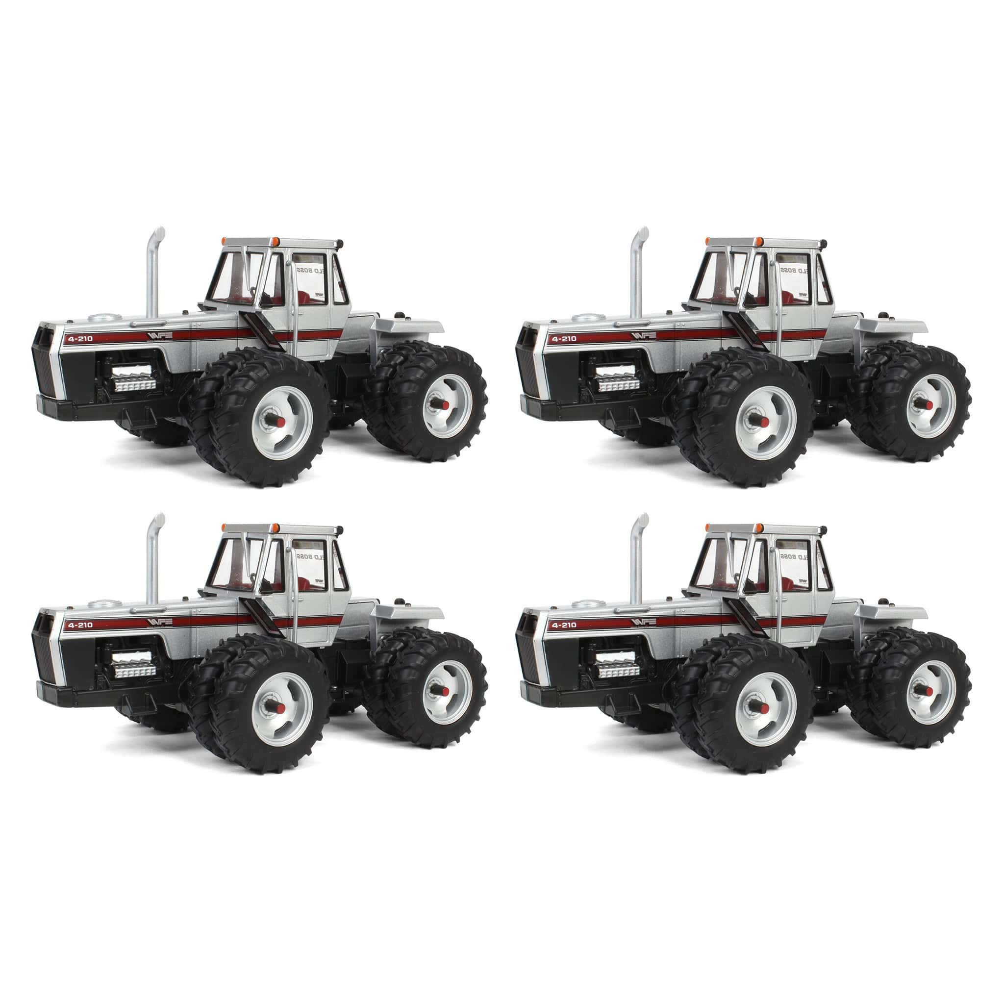 Sealed Case of 4 ~ 1/32 White 4-210 4WD Tractor with Duals by ERTL, 2024 National Farm Toy Museum Select Series