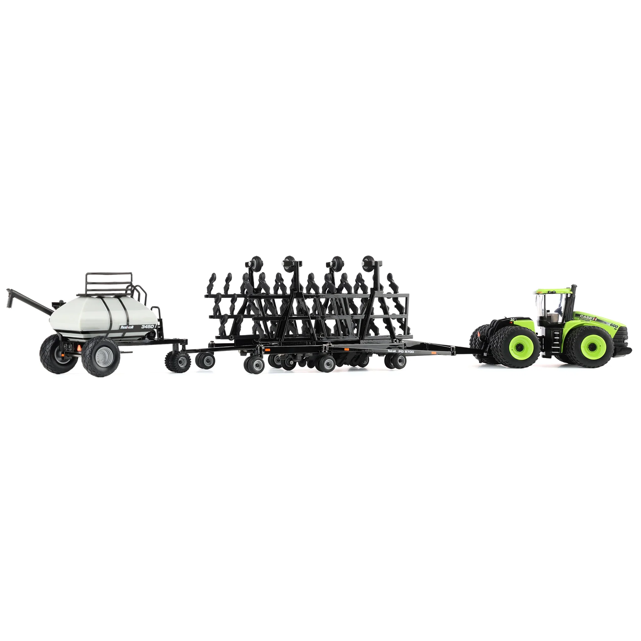 Set of 2 ~ 1/64 Case IH Steiger 600 HD Tractor with Flexi-Coil PD5700 Air Seeder & 3450 Cart, Outback Toys Exclusive - Image 5