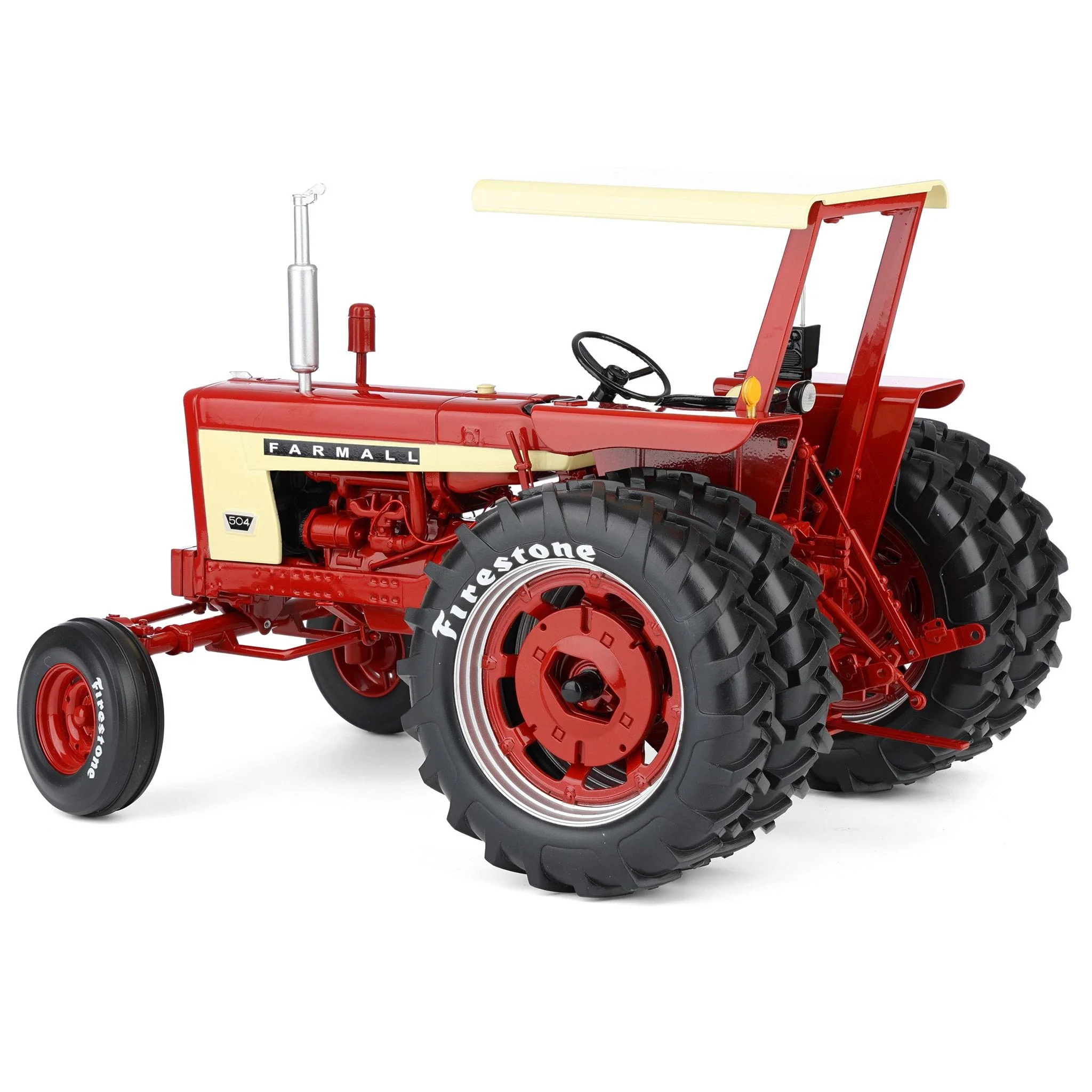 Set of 2 ~ 1/16 Farmall 504 Tractors with Firestone Tires & Canopy by SpecCast, 2nd in Outback Toys Exclusive 20th Century Series - Image 4