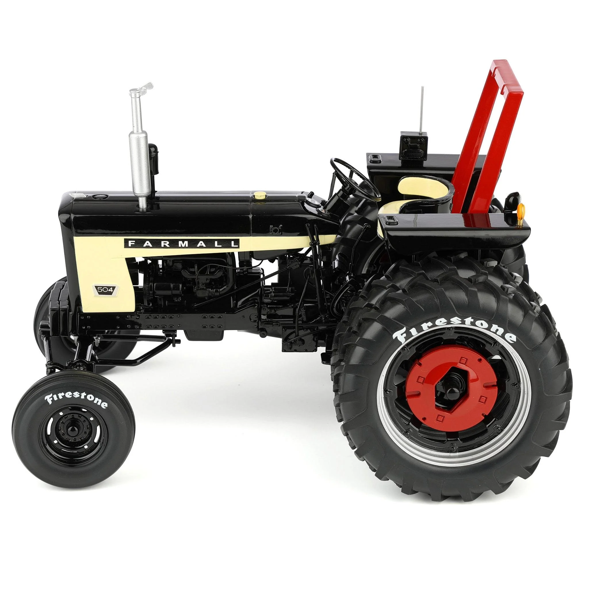 Black Chase Unit ~ 1/16 Farmall 504 Tractor with Firestone Tires & ROPS by SpecCast, 2nd in Outback Toys Exclusive 20th Century Series - Image 5
