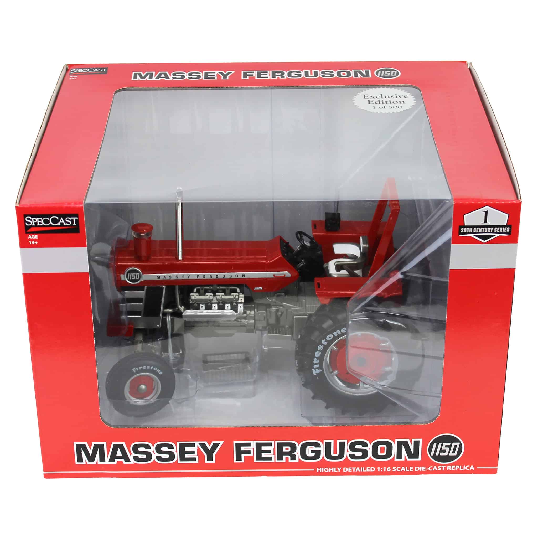 Set of 2 ~ 1/16 Massey Ferguson 1150 Tractors with Firestone Tires by SpecCast, 1st in Outback Toys Exclusive 20th Century Series - Image 7