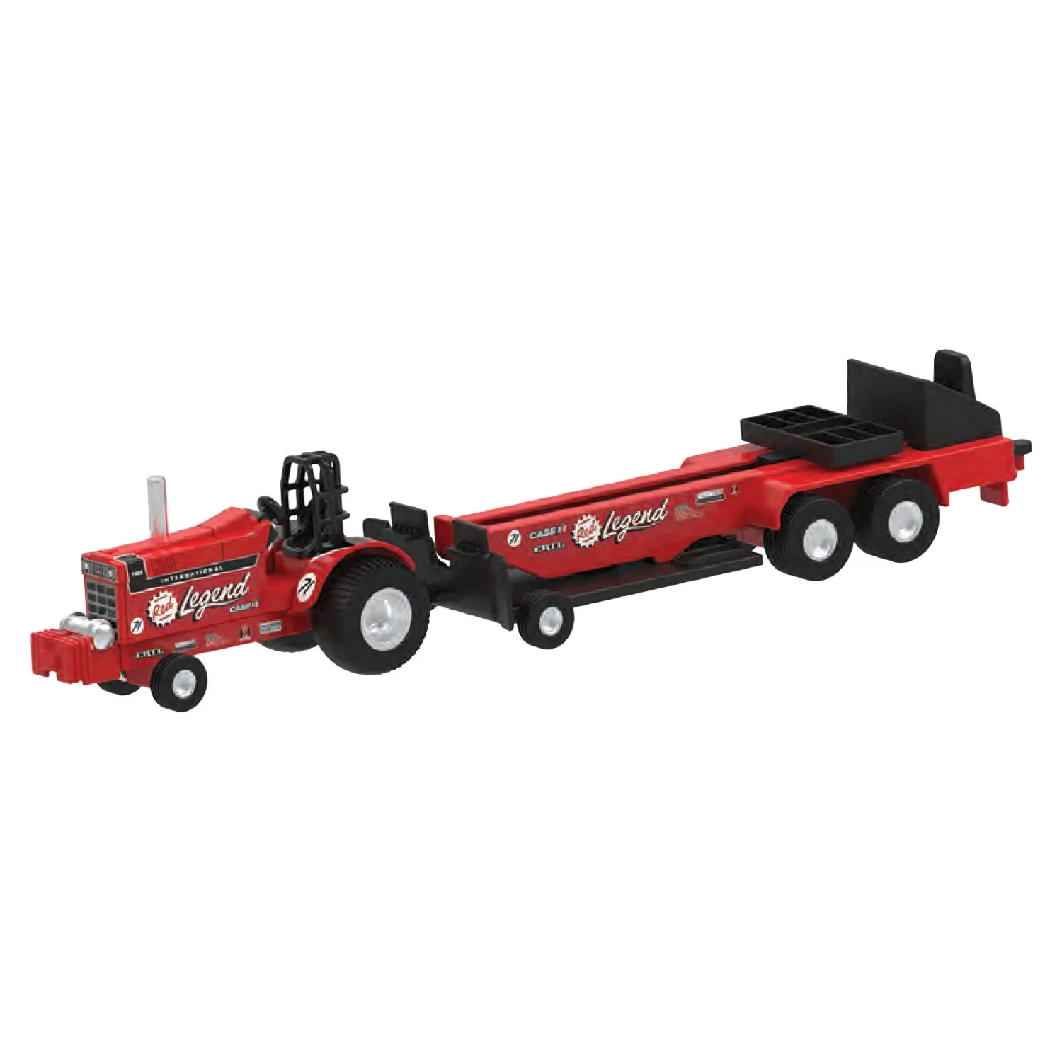 1/64 International "Red Legend" Pulling Tractor with Sled by ERTL