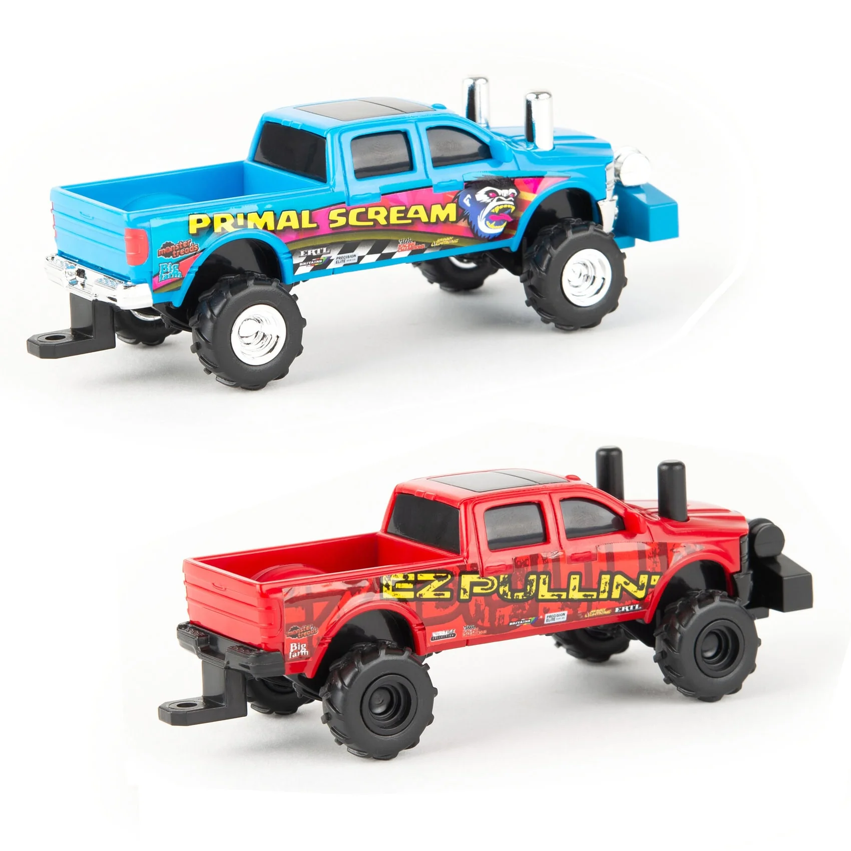 Set of 2 ~ "Primal Scream" and "EZ Pullin'" Pulling Trucks by ERTL - Image 2