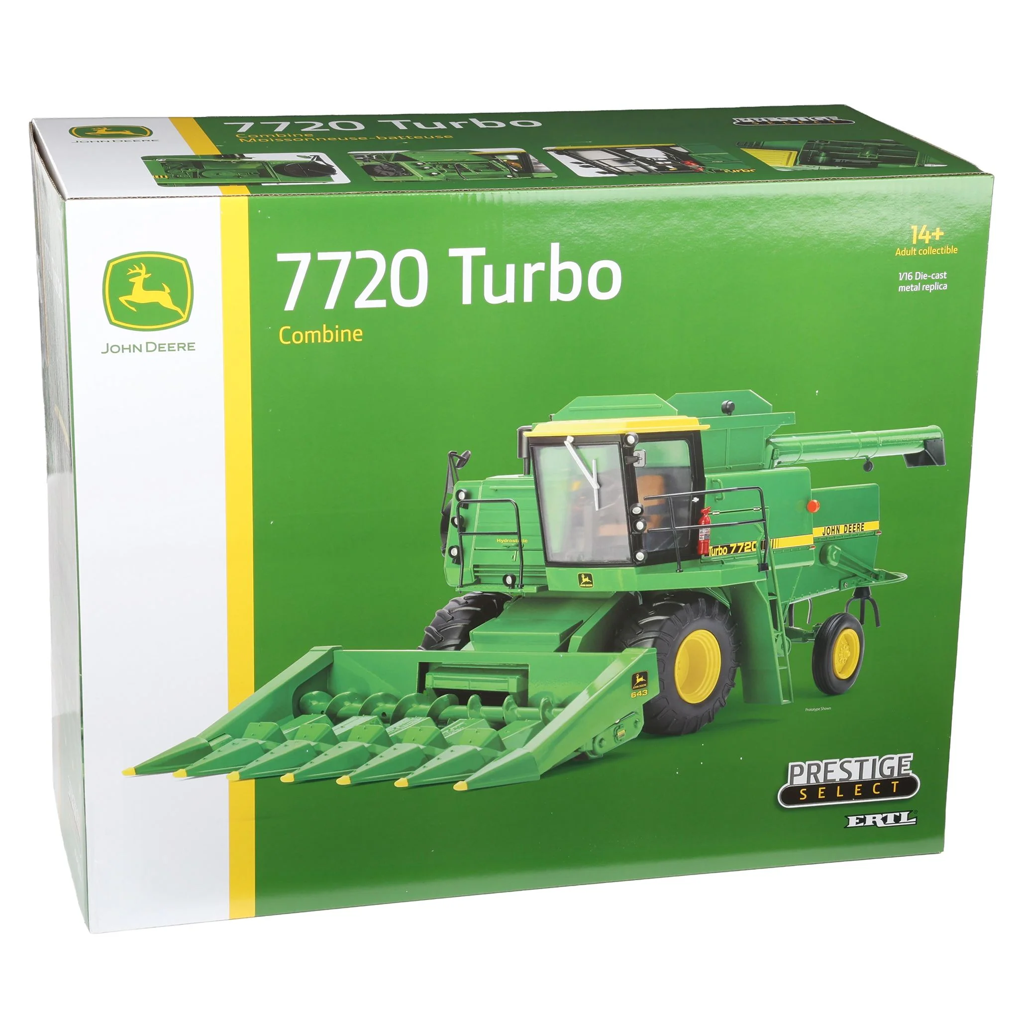 1/16 John Deere 7720 Turbo Combine with Corn Head & Grain Head, ERTL Prestige Select #4 - Image 14