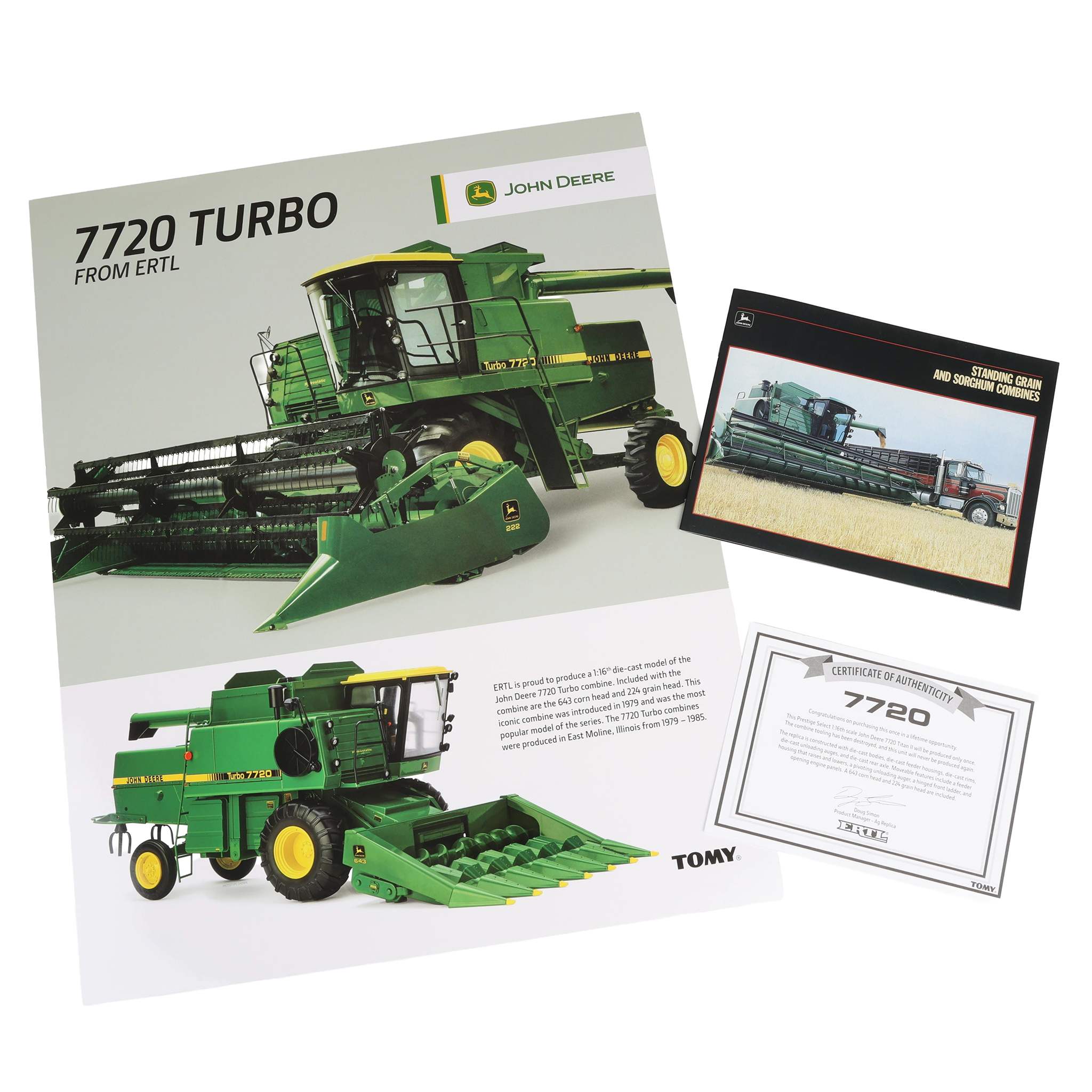 1/16 John Deere 7720 Turbo Combine with Corn Head & Grain Head, ERTL Prestige Select #4 - Image 16