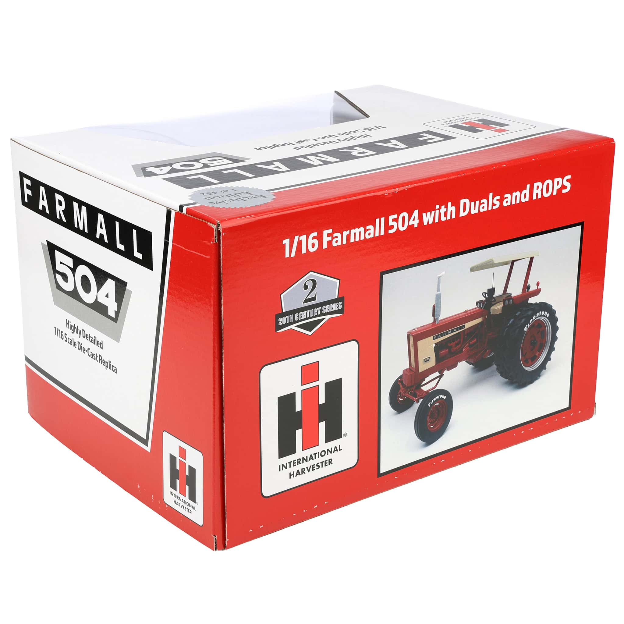 1/16 Farmall 504 Tractor with Firestone Tires & ROPS by SpecCast, 2nd in Outback Toys Exclusive 20th Century Series - Image 8