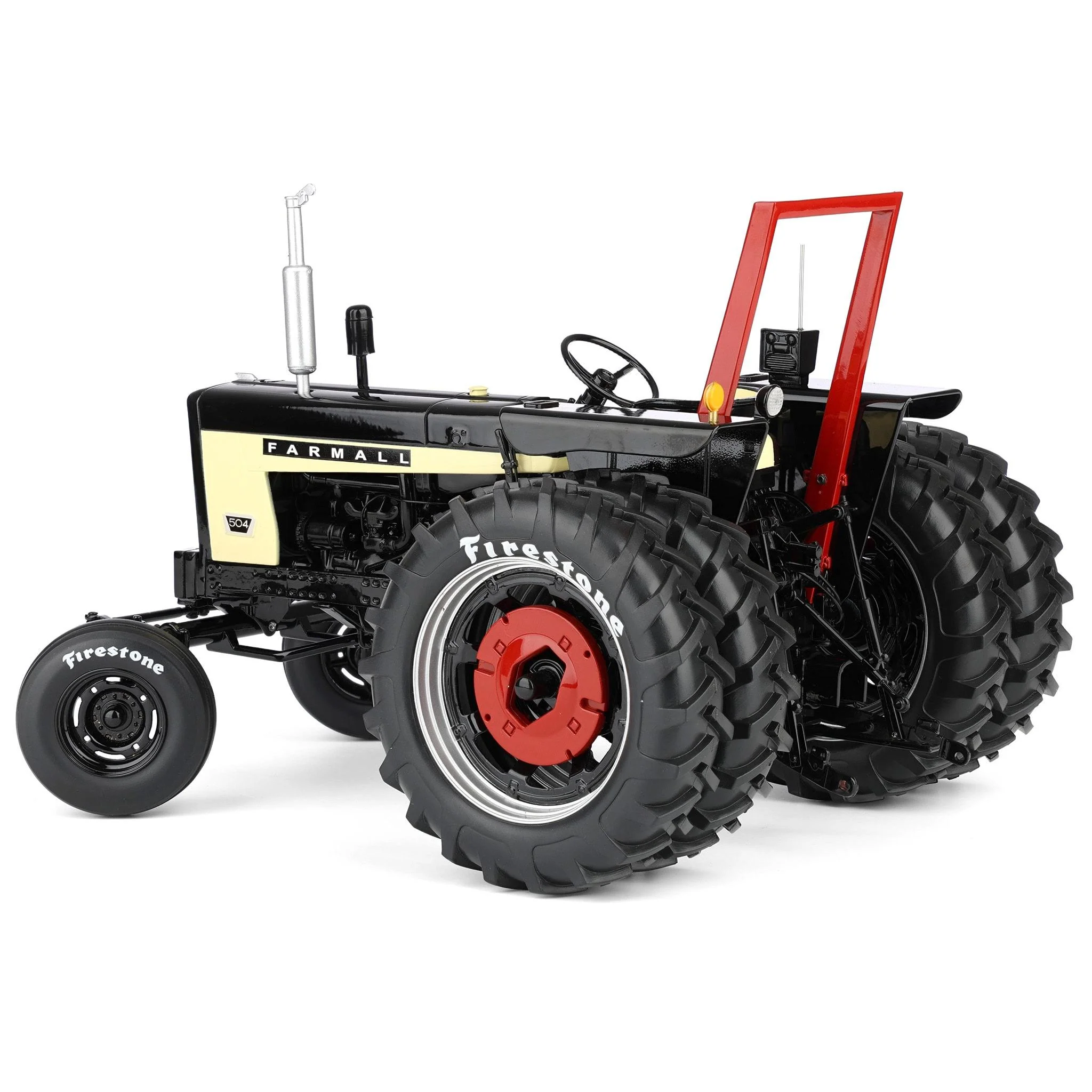 Black Chase Unit ~ 1/16 Farmall 504 Tractor with Firestone Tires & ROPS by SpecCast, 2nd in Outback Toys Exclusive 20th Century Series - Image 4