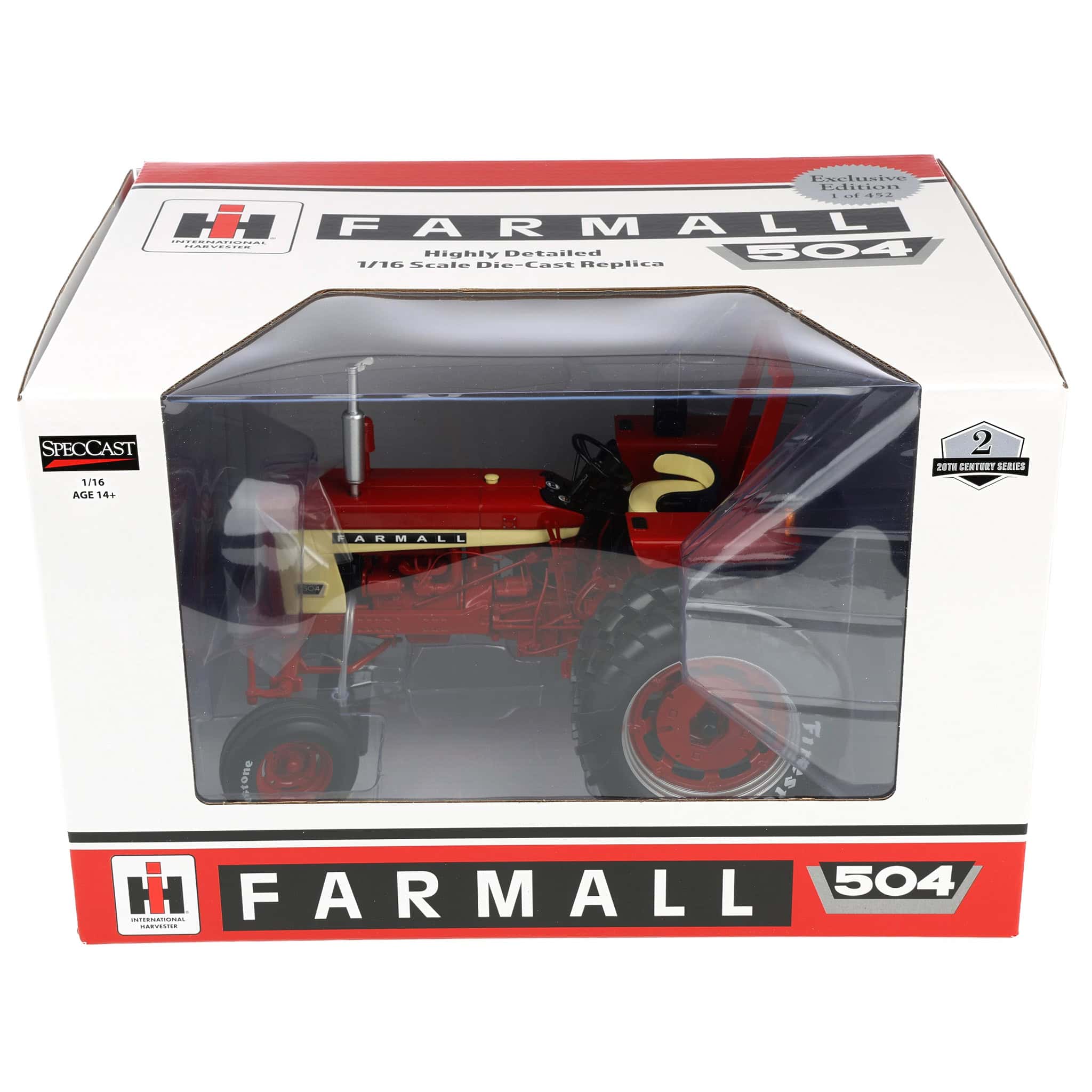 1/16 Farmall 504 Tractor with Firestone Tires & ROPS by SpecCast, 2nd in Outback Toys Exclusive 20th Century Series - Image 7