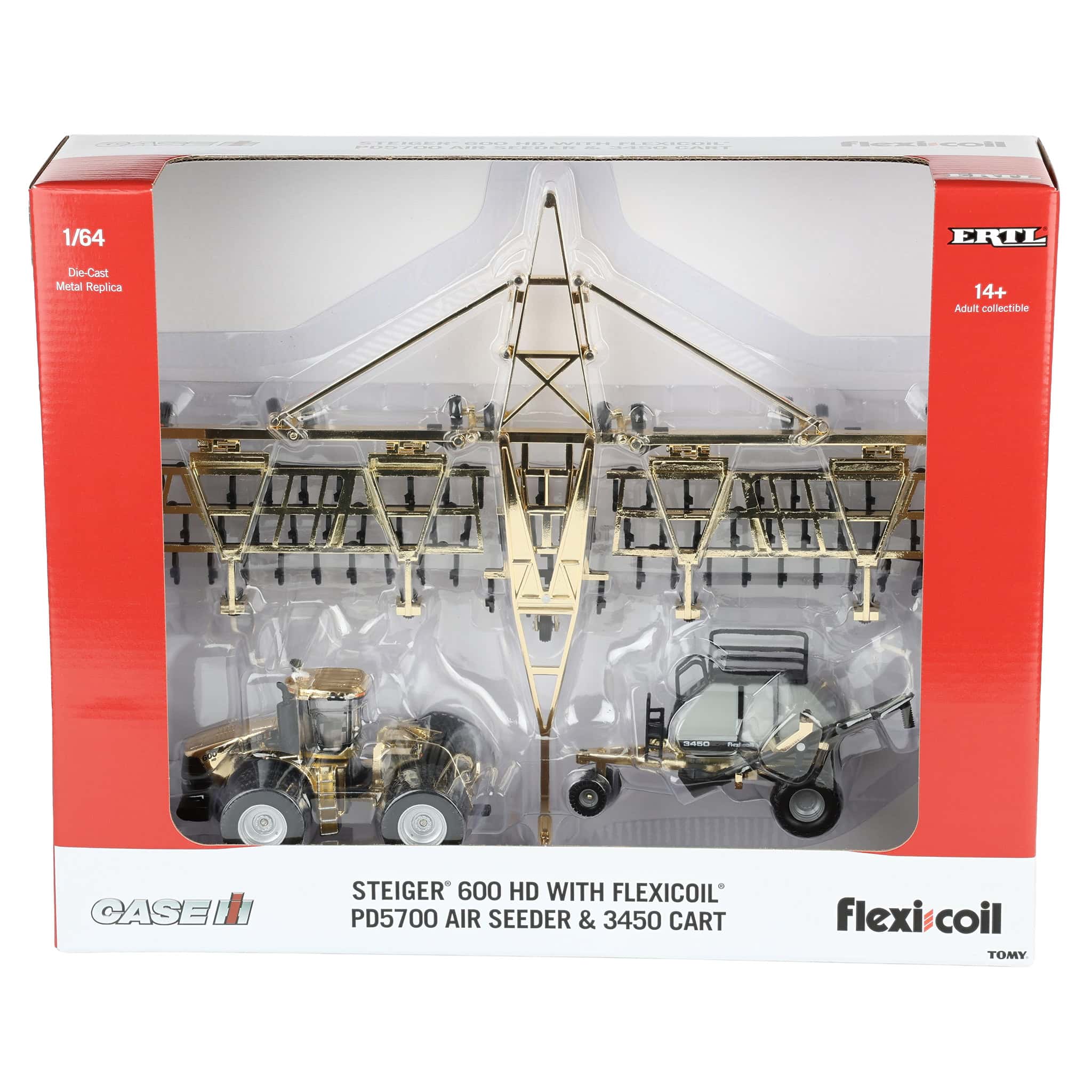 Set of 3 Chrome Chase Units ~ 1/64 Case IH Steiger 600 HD Tractor with Flexi-Coil PD5700 Air Seeder & 3450 Cart by ERTL, Outback Toys Exclusive - Image 4