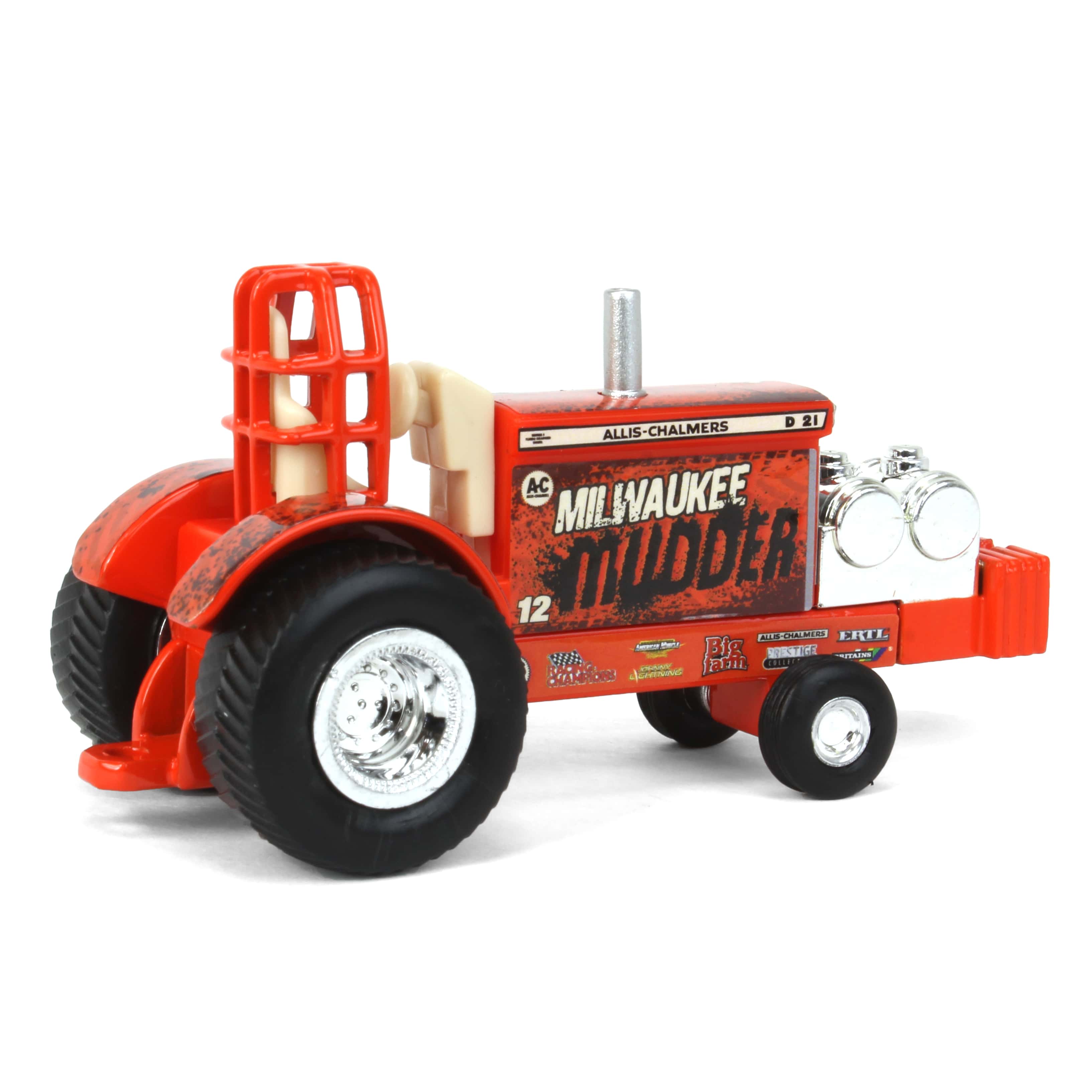 Set of 4 ~ 1/64 Allis Chalmers "Old Flame" & "Milwaukee Mudder" Pulling Tractors - Image 5