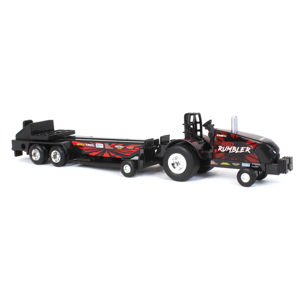 Set of 4 ~ 1/64 Case IH & New Holland Pulling Tractors with Pulling Sleds - Image 3