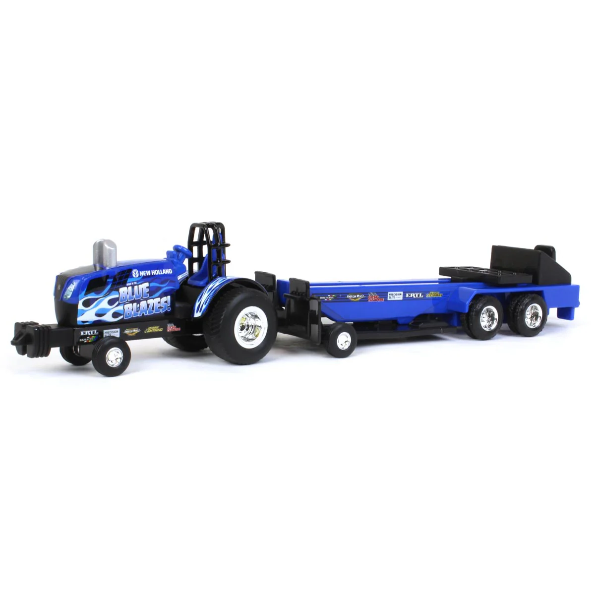 Set of 4 ~ 1/64 Case IH & New Holland Pulling Tractors with Pulling Sleds - Image 6