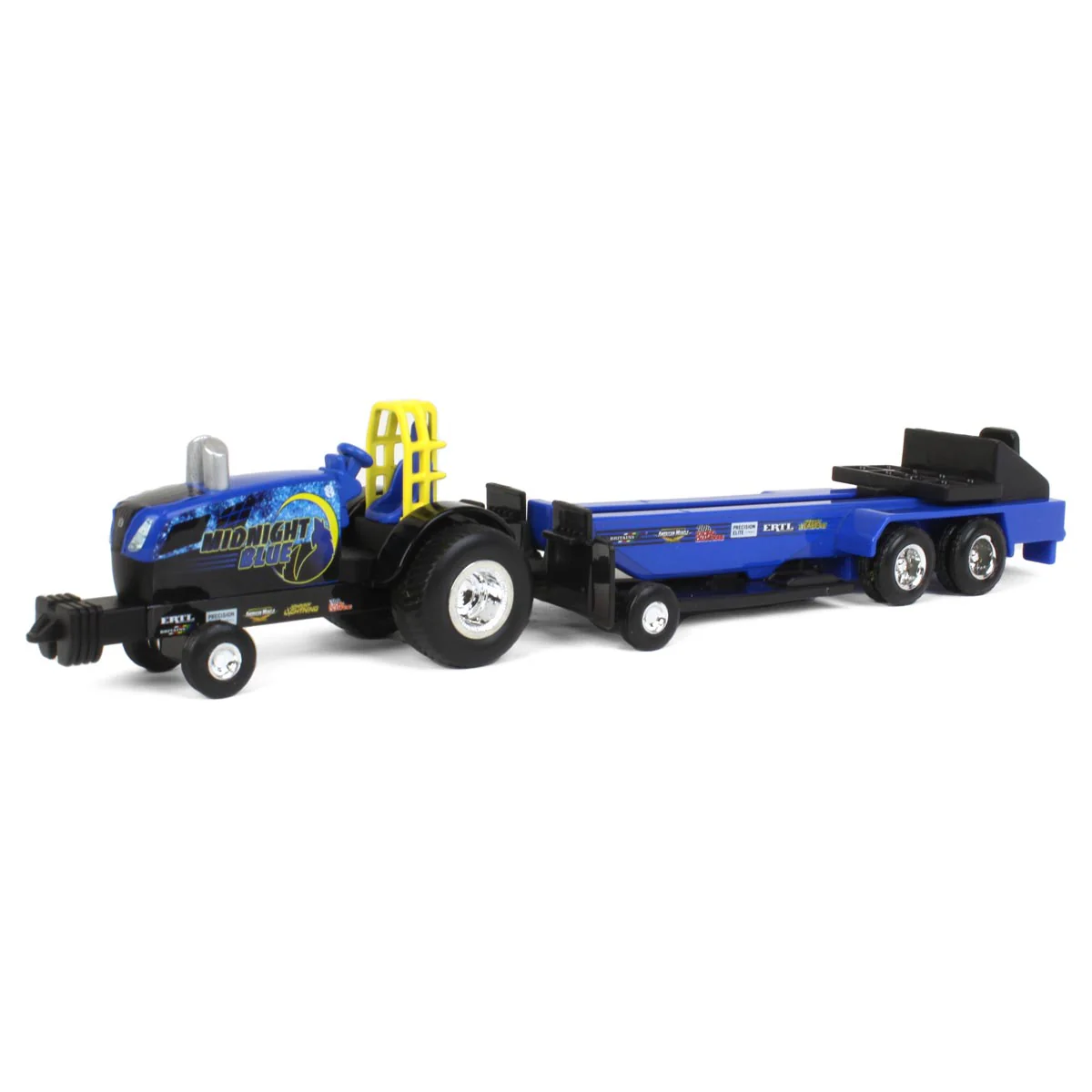 Set of 4 ~ 1/64 Case IH & New Holland Pulling Tractors with Pulling Sleds - Image 8