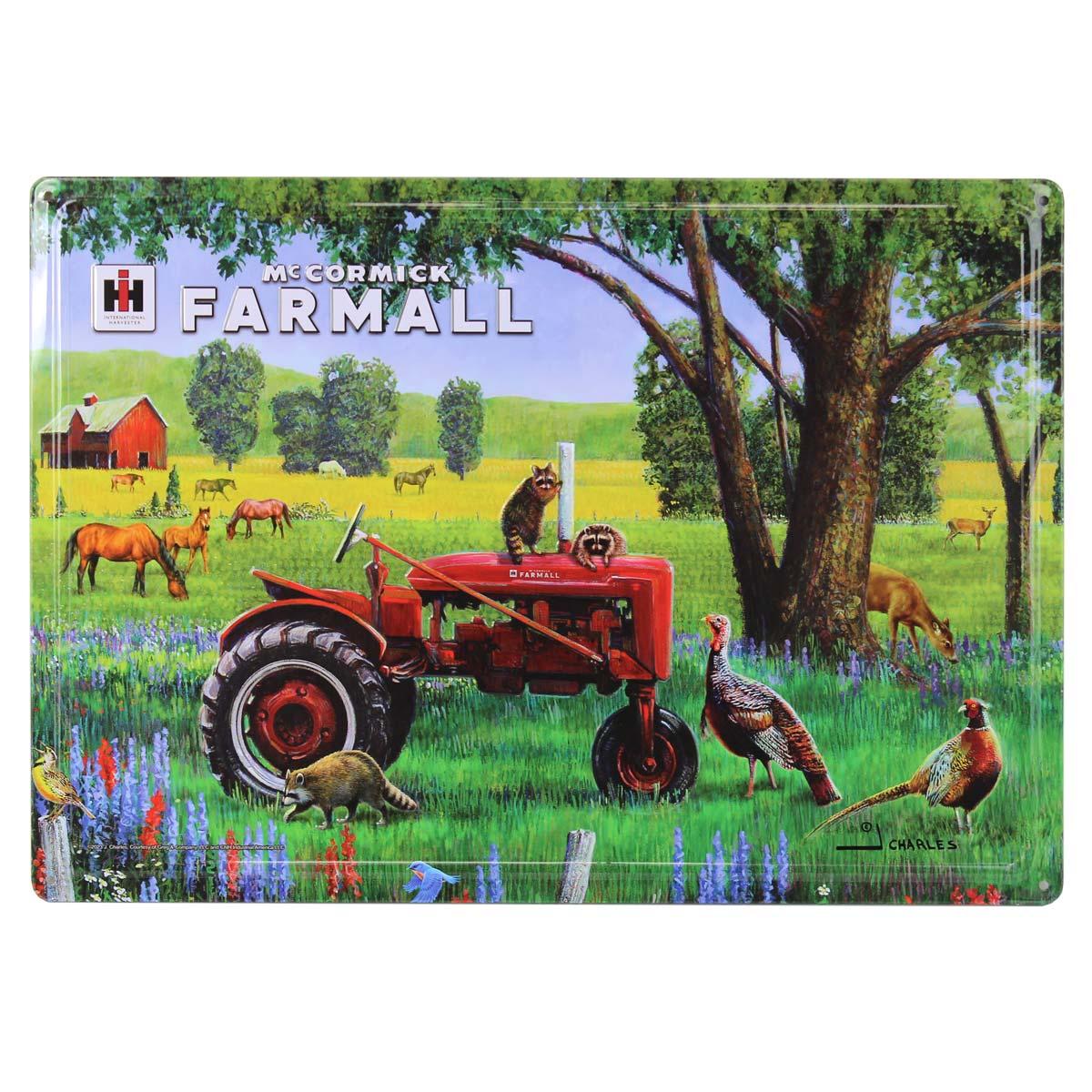 Set of 4 IH McCormick Farmall Embossed Metal Signs, 16.75in x 12in - Image 2
