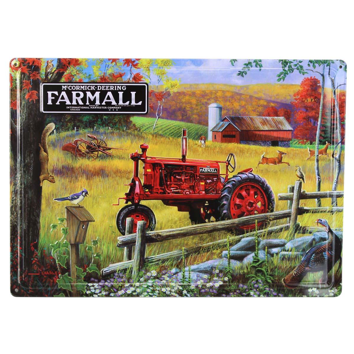 Set of 4 IH McCormick Farmall Embossed Metal Signs, 16.75in x 12in - Image 4