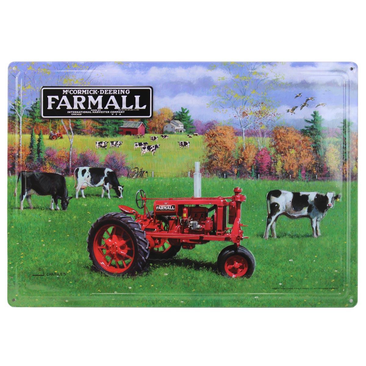 Set of 4 IH McCormick Farmall Embossed Metal Signs, 16.75in x 12in - Image 5