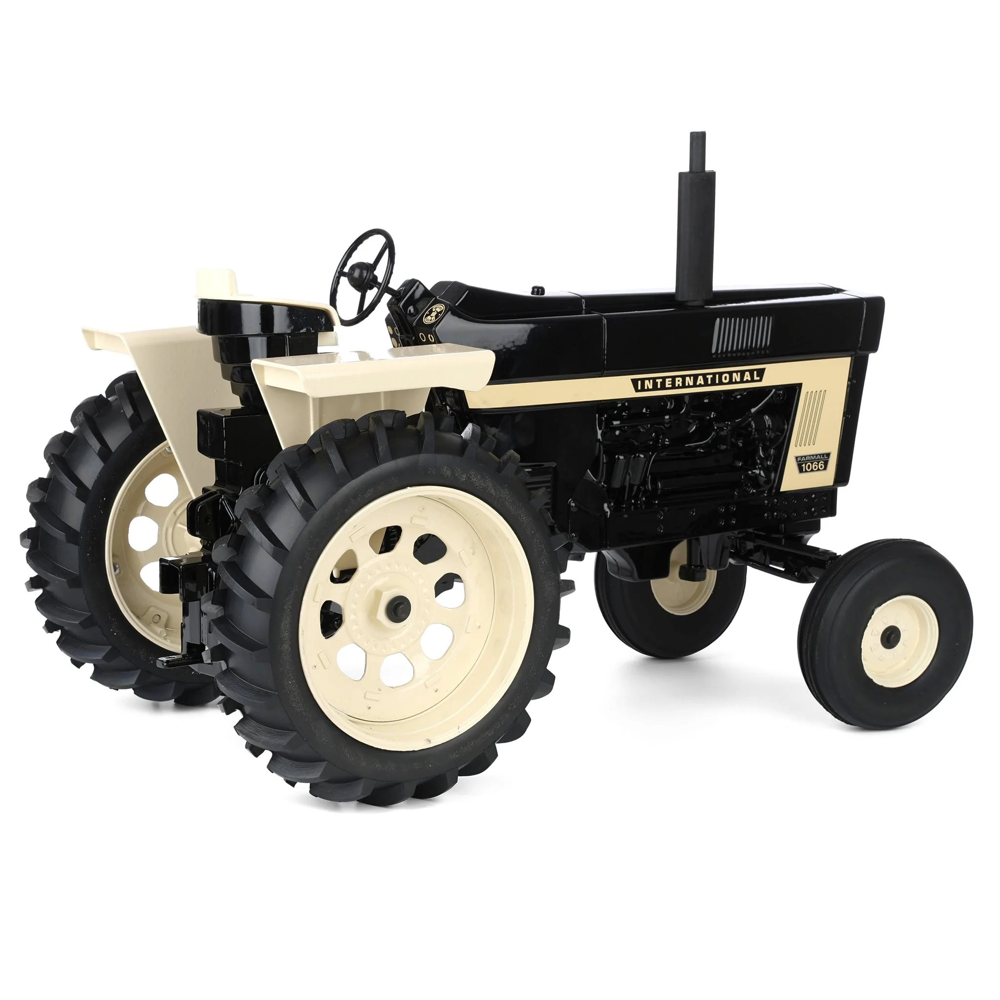Signed by Joe Ertl ~ 1/8 International 1066 Tractor with Wide Front & Rear Fenders, Black Version, Made in the USA - Image 3