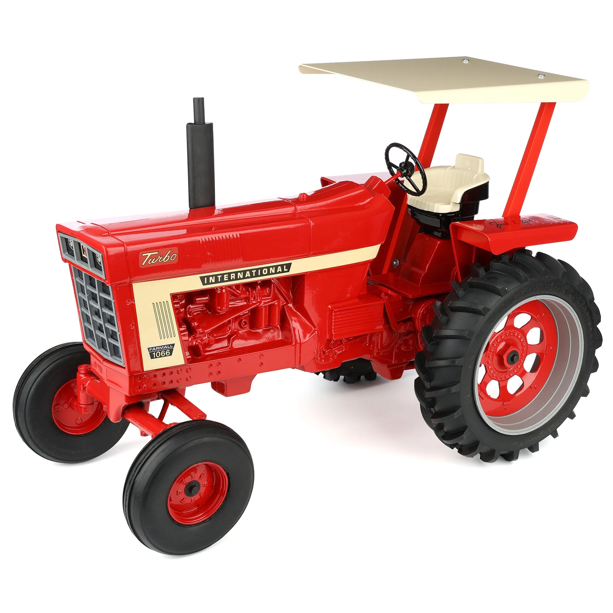 Signed by Joe Ertl ~ 1/8 International 1066 Tractor with Wide Front, Rollbar & Canopy, Made in the USA