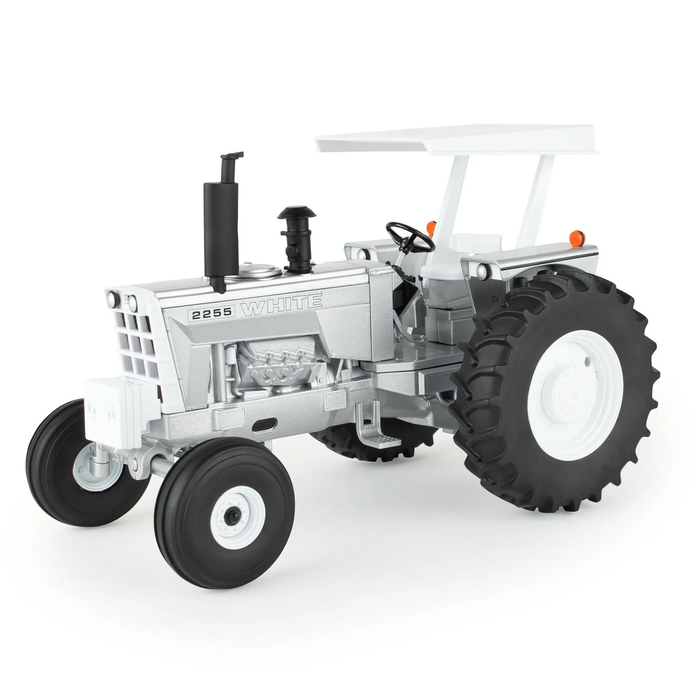 Silver Chase Unit ~ 1/16 White 2255 2WD Tractor with ROPS & Canopy, ERTL Prestige Collection