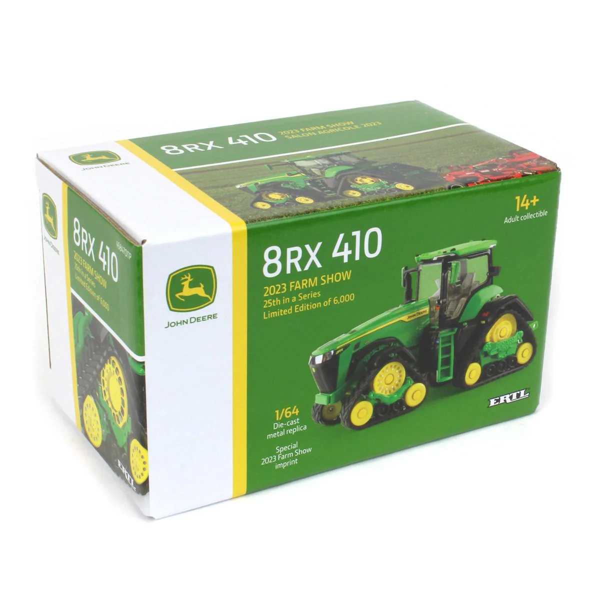 Silver Painted Chase Unit ~ 1/64 John Deere 8RX 410 with Tracks, 2023 Farm Show - Image 5