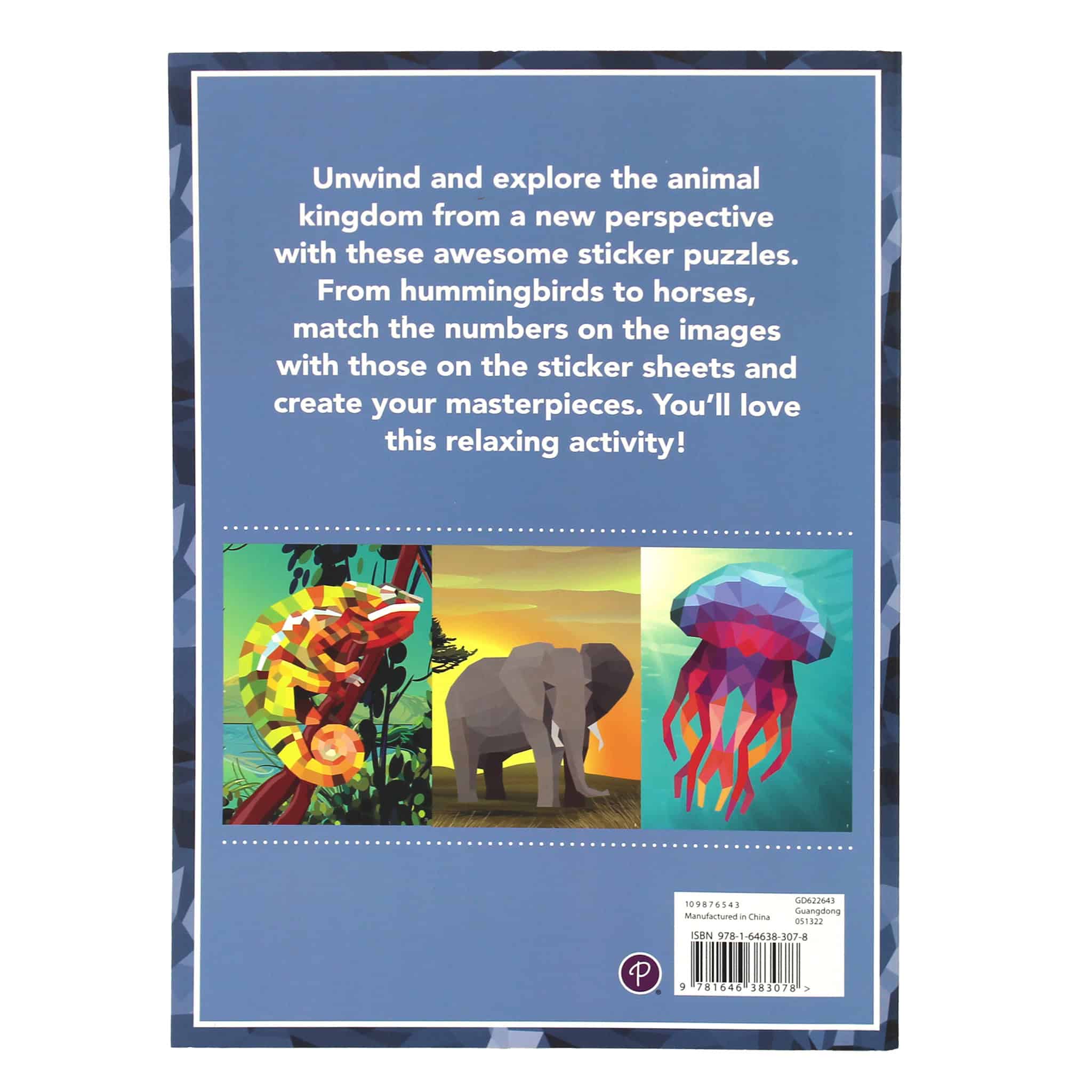 Sticker By Number Animals: 12 sensational sticker puzzles. - Image 4
