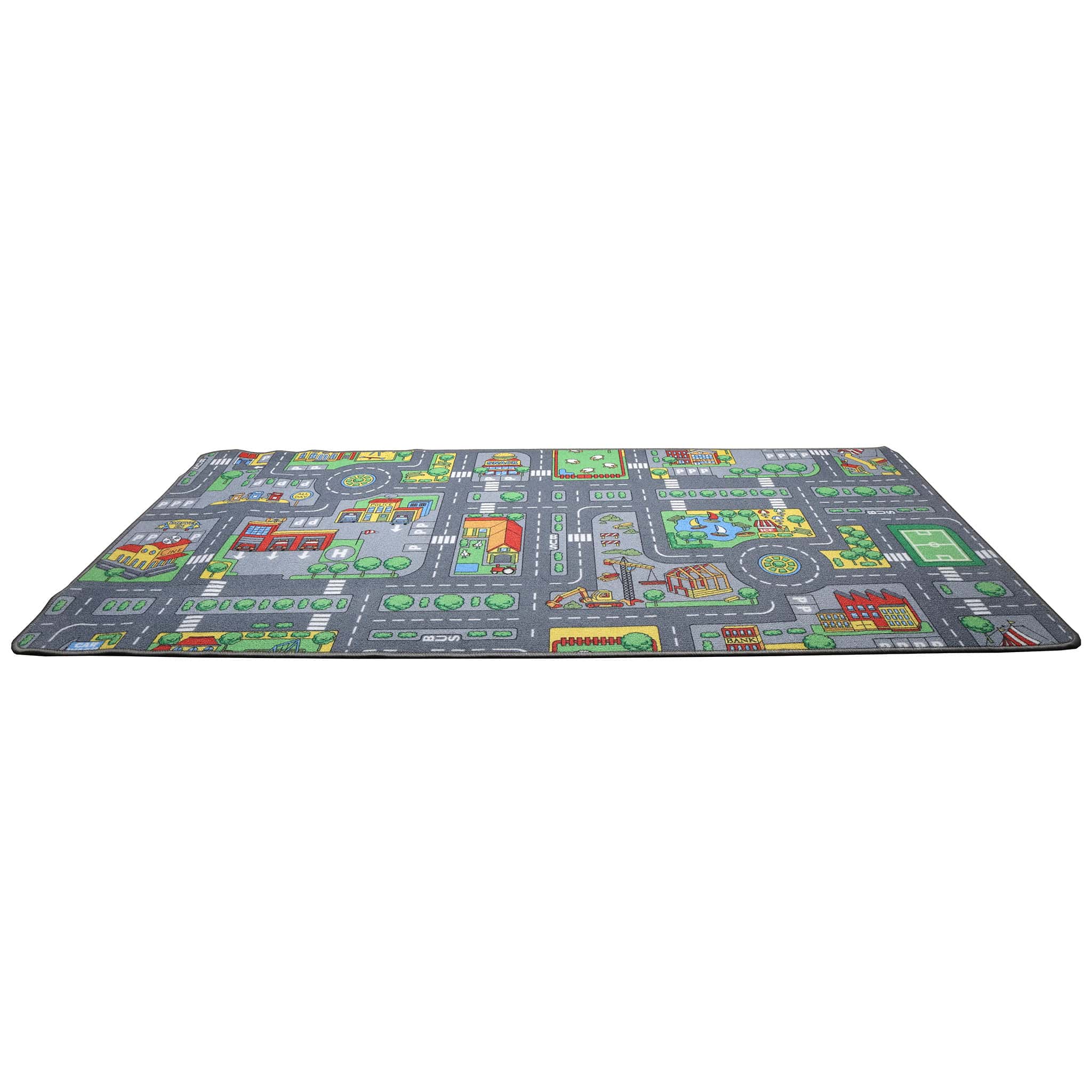 Extra Large Street Play Carpet with Education Roads, City & Buildings - 79in x 37.4in - Image 4