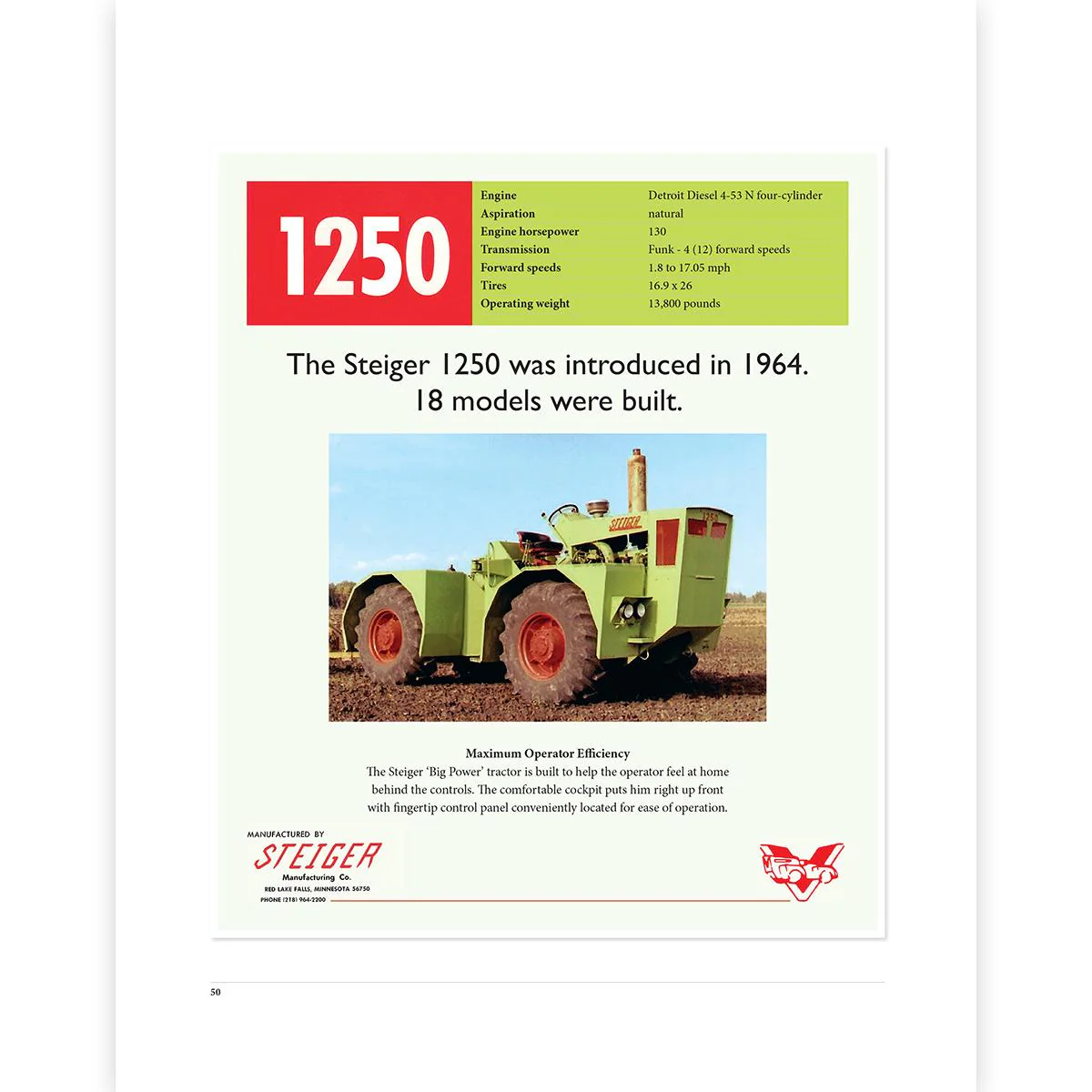 The Green Steiger Tractor Story 206 Page Book by Peter D. Simpson - Image 4