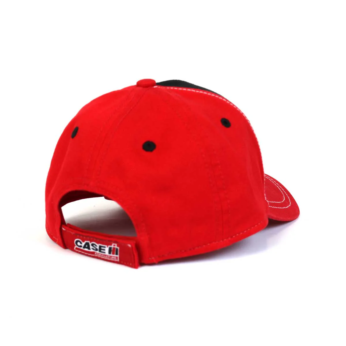 Toddler "IH is for Tractor" Red & Black Twill Cap - Image 2