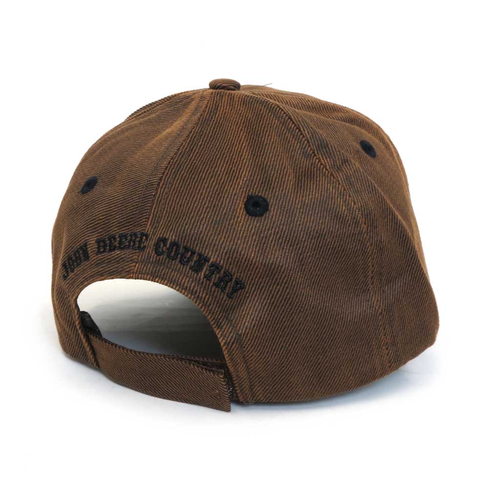 Toddler John Deere Brown Leather Look with Barbed Wire Twill Cap - Image 2