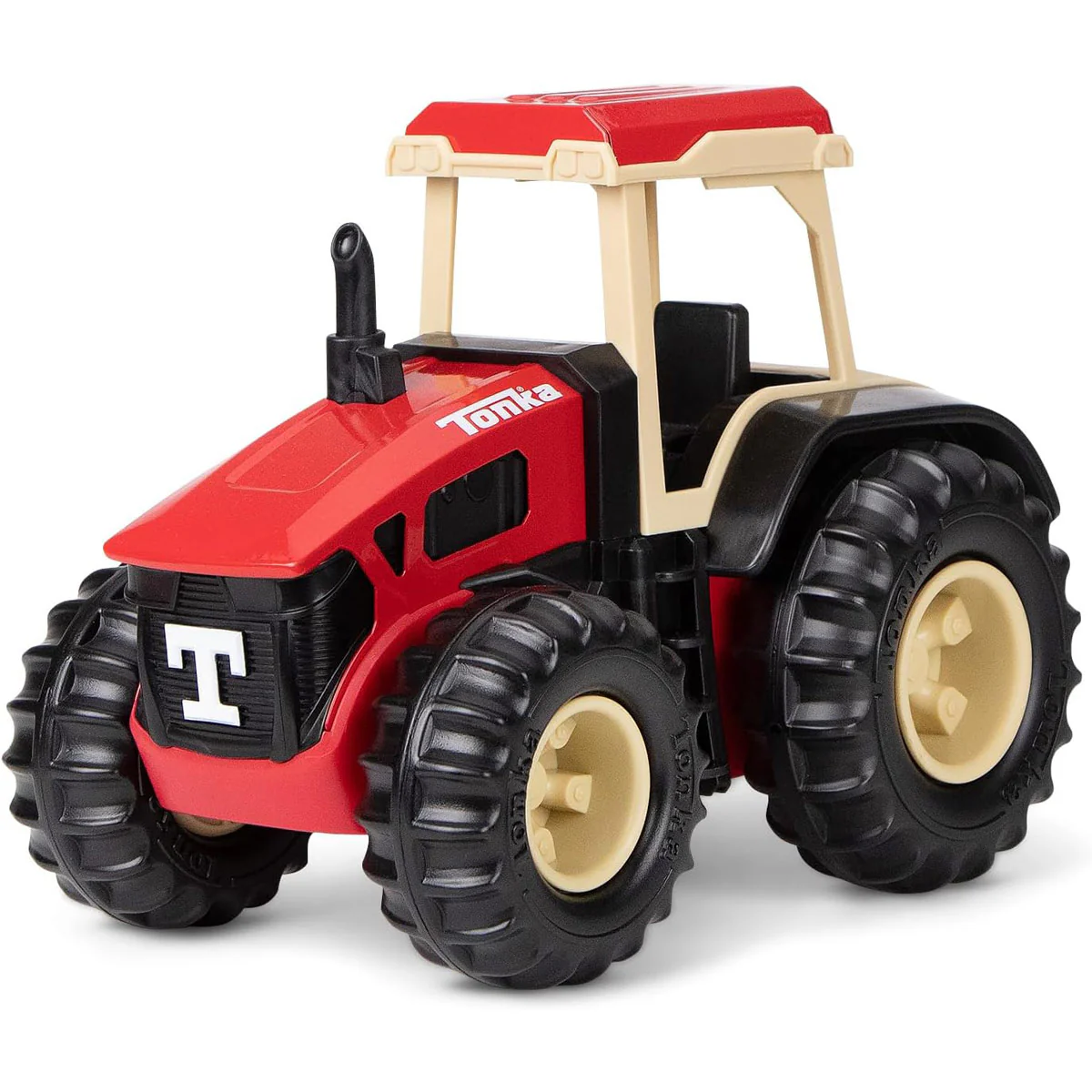Tonka Steel Classics Retro Cab Tractor with Red Plow - Image 3
