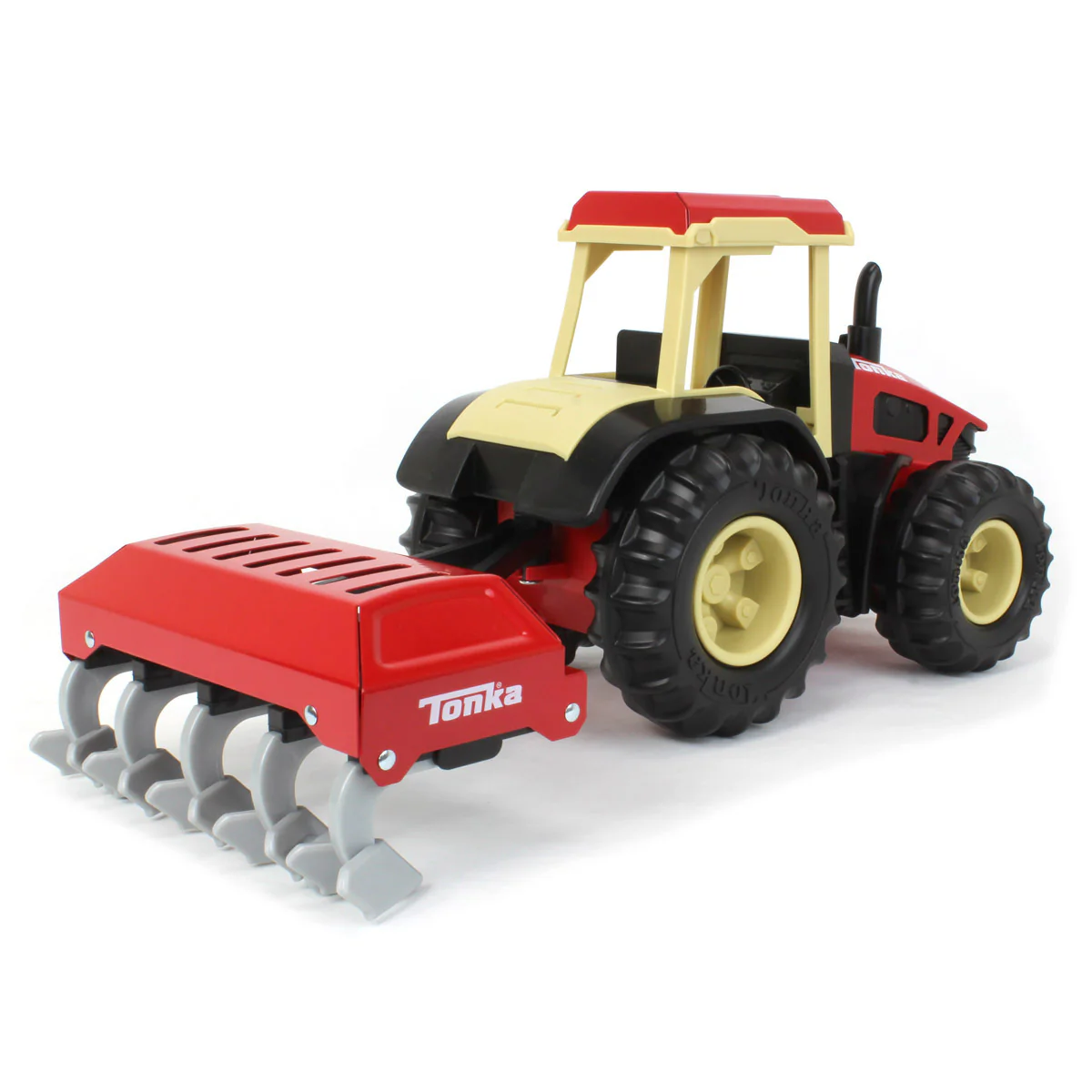 Tonka Steel Classics Retro Cab Tractor with Red Plow - Image 7