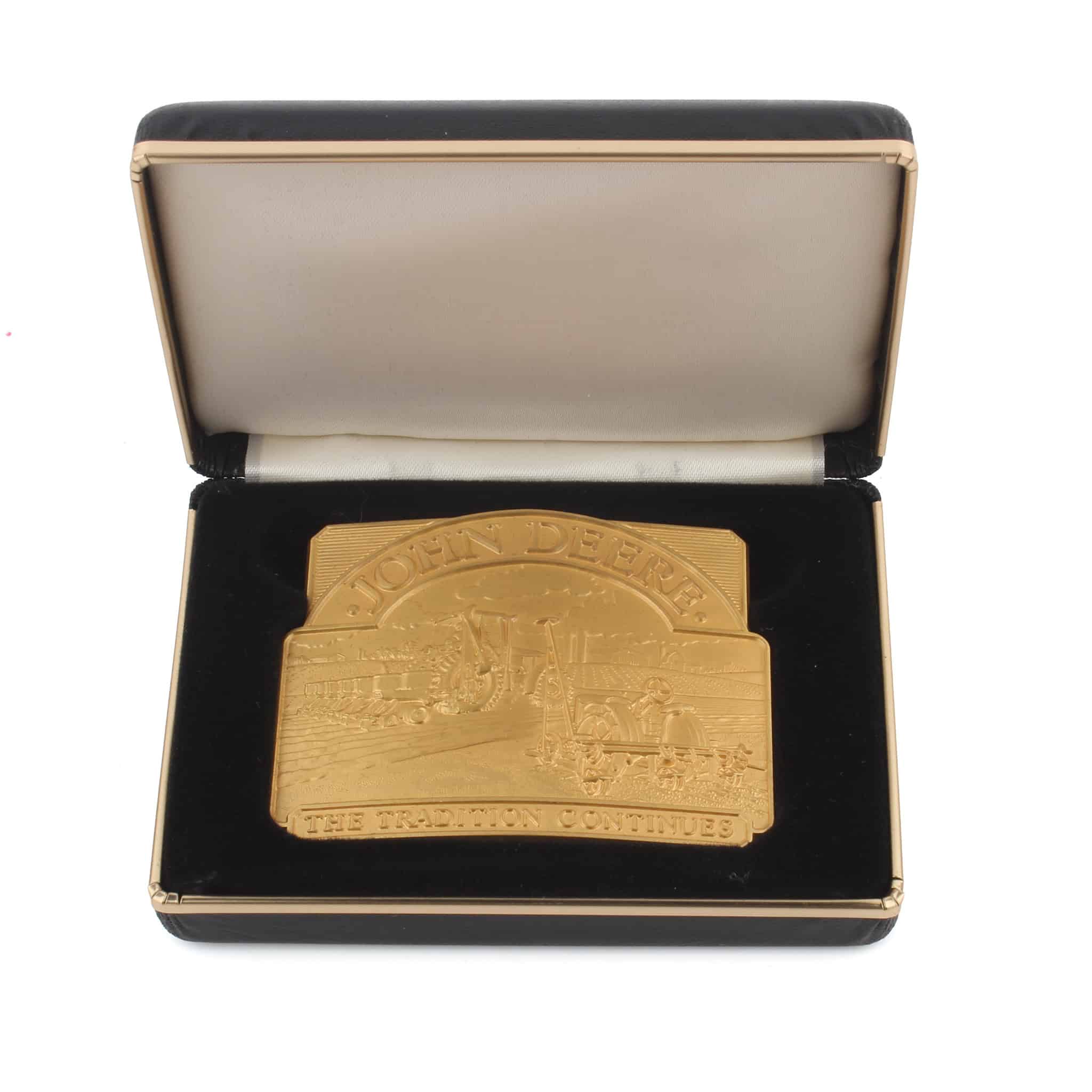 John Deere Planting Scene, Tradition Continues Belt Buckle, 1996 Limited Edition by Promac Inc.