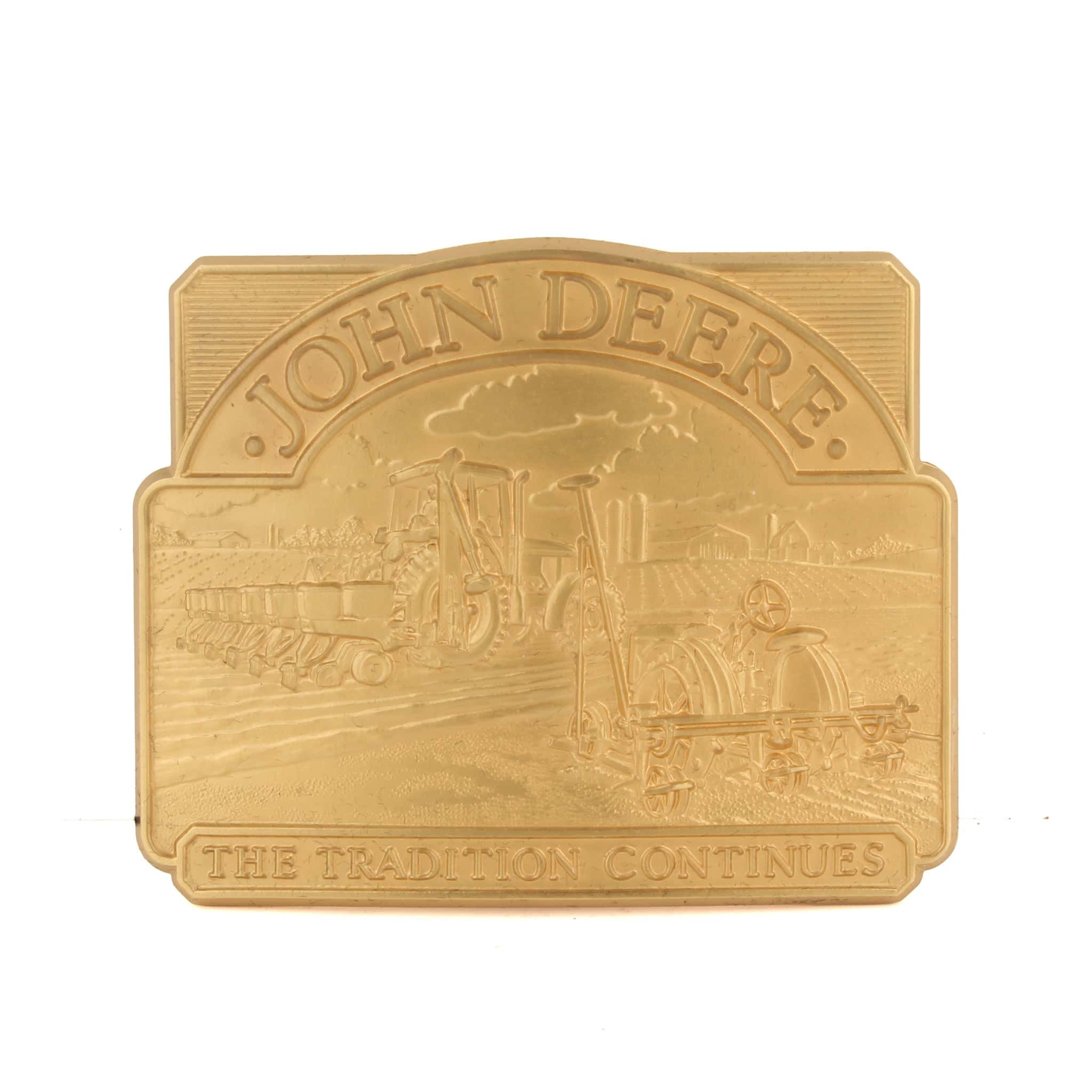John Deere Planting Scene, Tradition Continues Belt Buckle, 1996 Limited Edition by Promac Inc. - Image 2