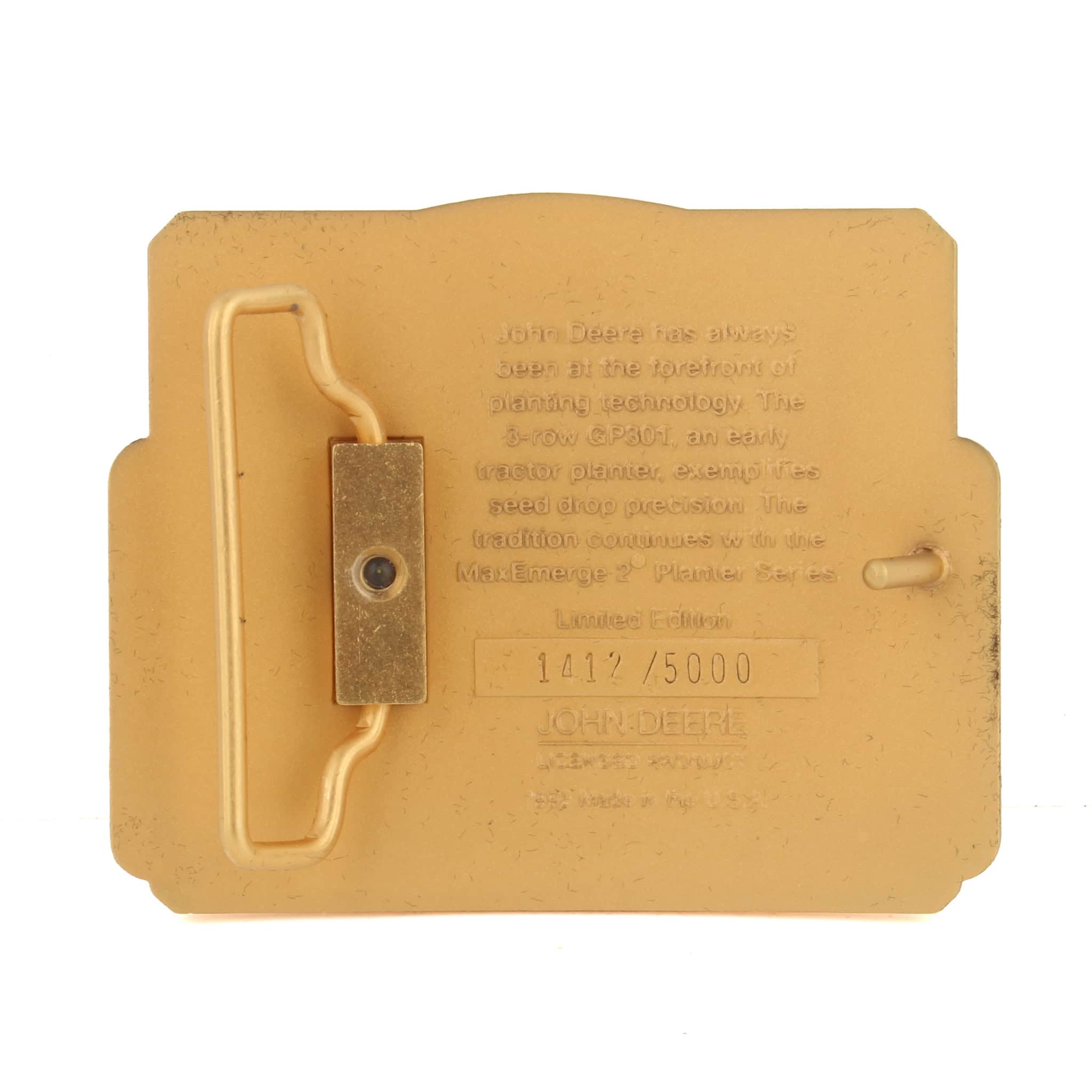 John Deere Planting Scene, Tradition Continues Belt Buckle, 1996 Limited Edition by Promac Inc. - Image 3