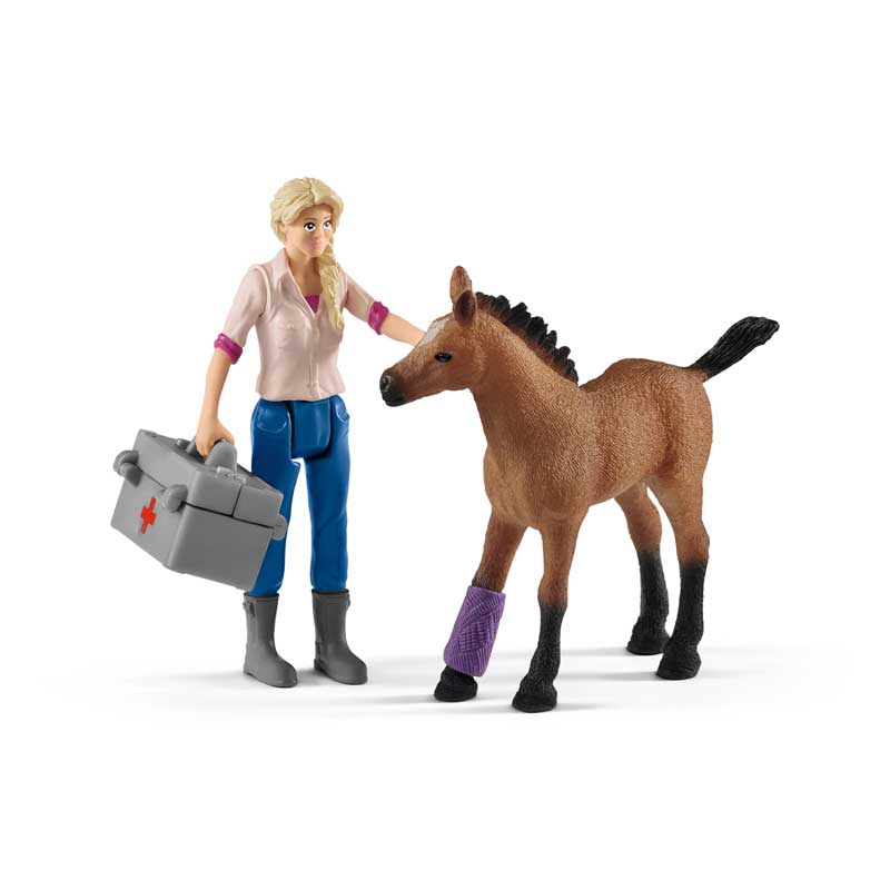Vet Visiting Mare and Foal by Schleich - Image 2