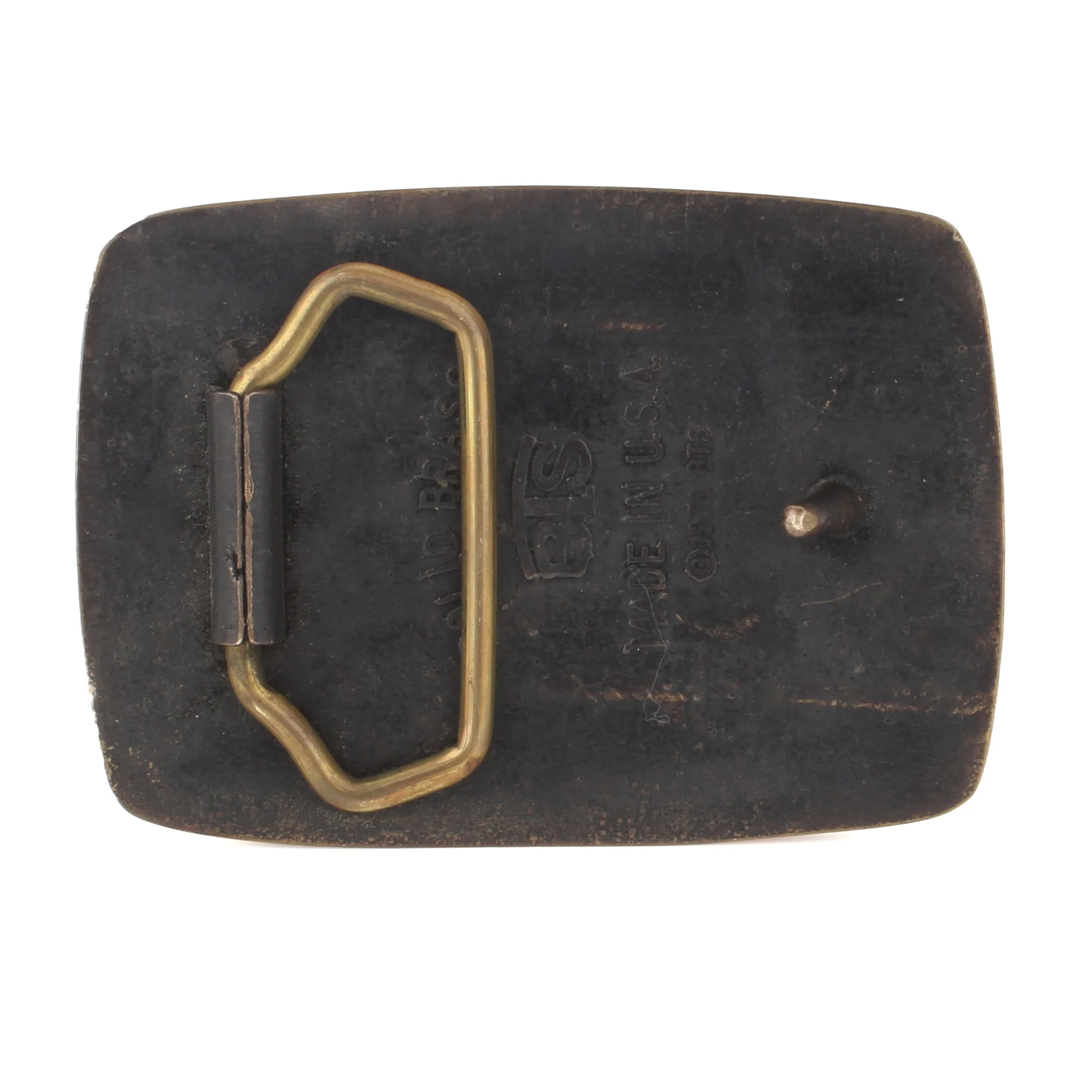 Vintage 1970s Case 4WD Solid Brass Belt Buckle by BTS - Image 2