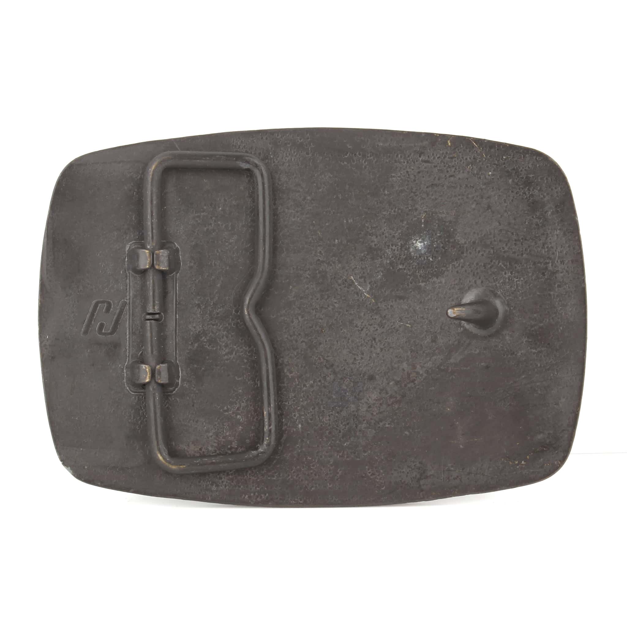 Vintage 1970s Iowa Farming Brass Belt Buckle - Image 2