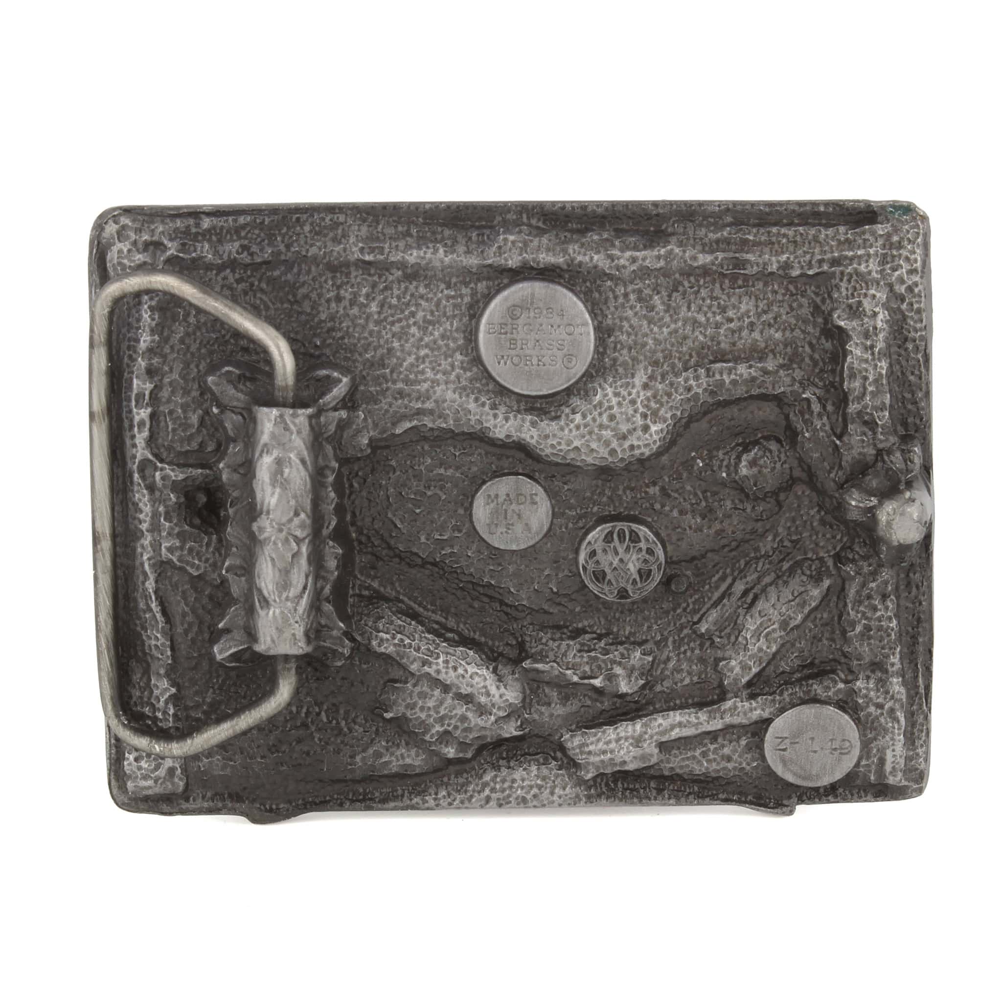 Vintage 1980s Pool or Billiards Trophy Belt Buckle by Bergamot Brass Works - Image 2