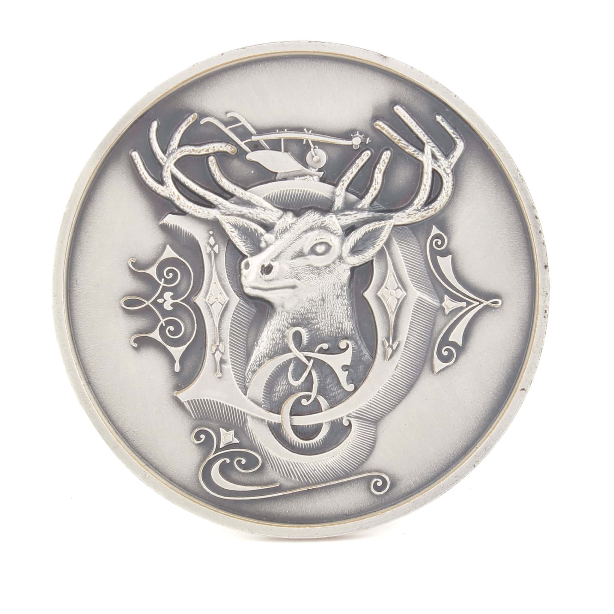 Vintage 1982 John Deere Stag Maco Bronze, .999 Silver Plated Belt Buckle