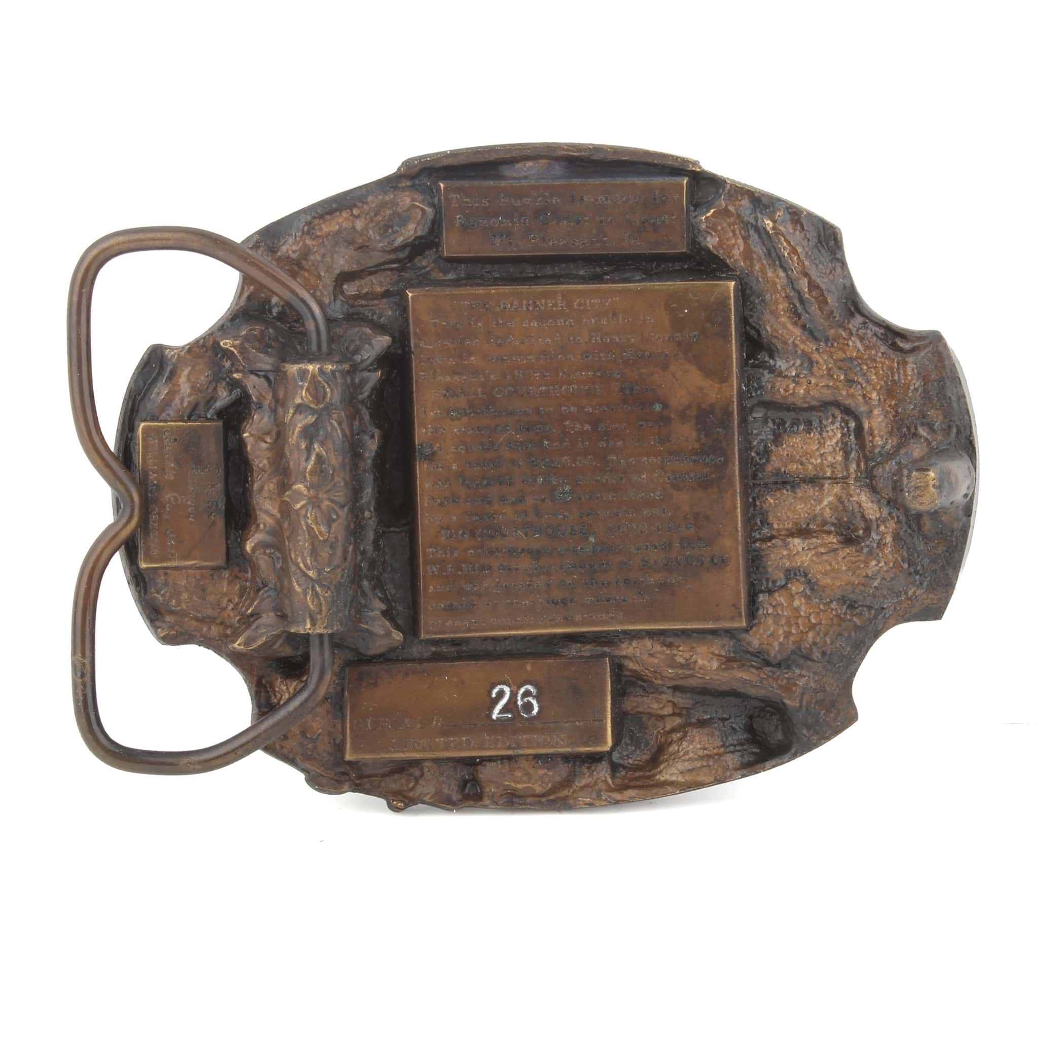 Vintage 1984 Mount Pleasant Henry County, Iowa LE Belt Buckle by Siskiyou - Image 2